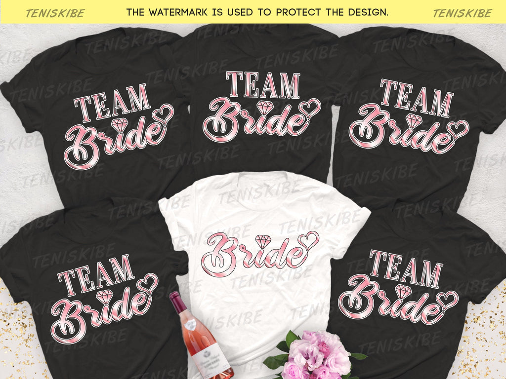 The Bride and Team Bride Bachelorette T-shirts