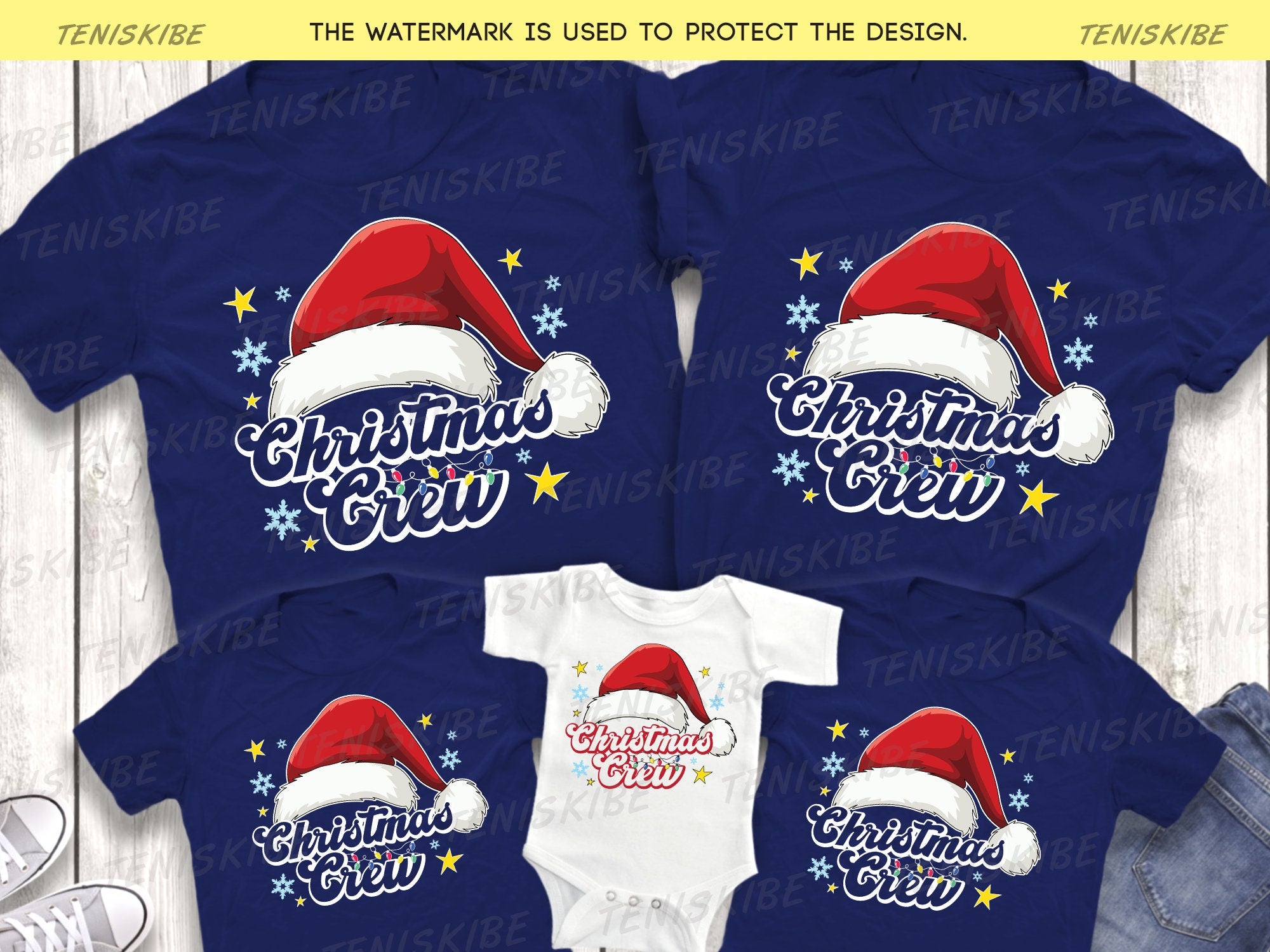 Christmas Crew Matching Family T-shirts