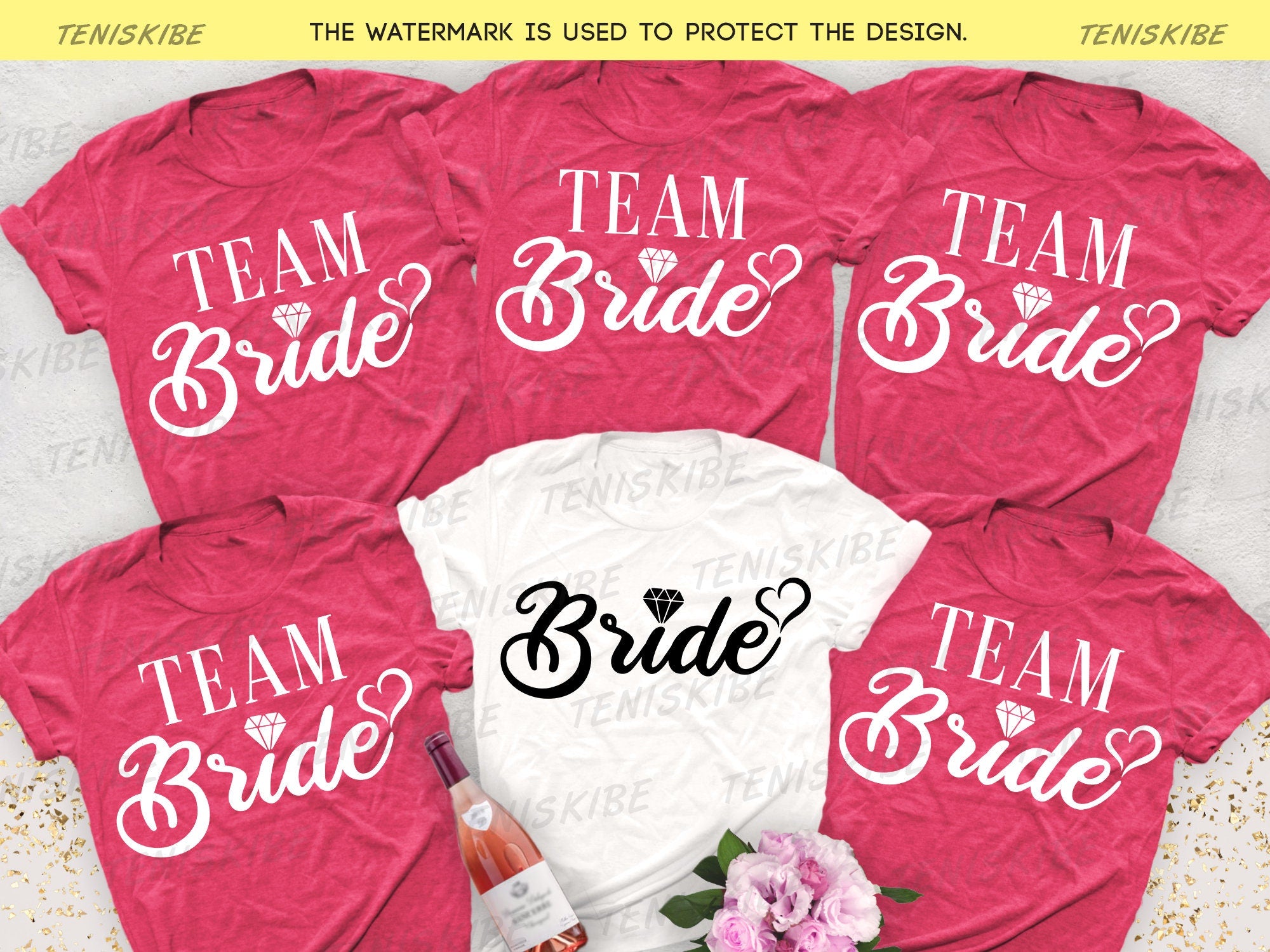 Bride and Tteam Bride Bachelorette Party T-shirts