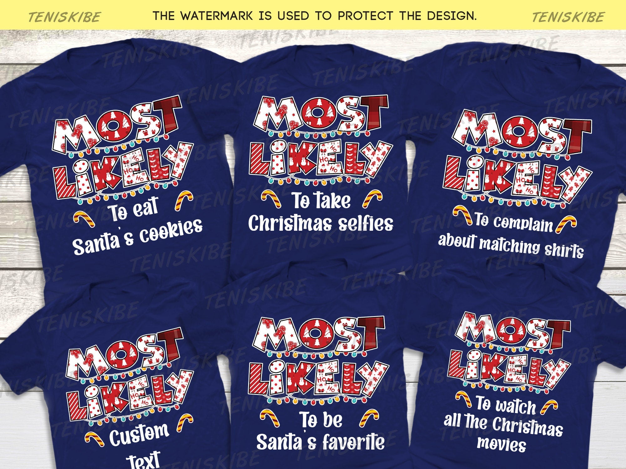 Most Likely To Christmas Family T-shirts