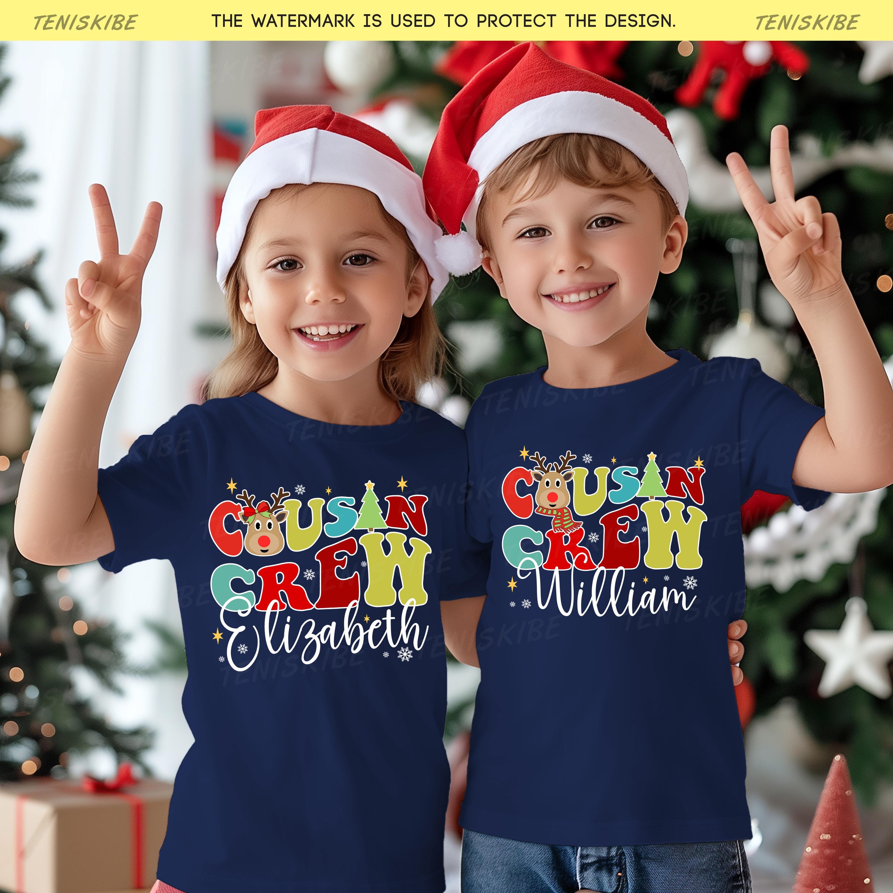 Custom Cousin Crew Christmas T-shirts