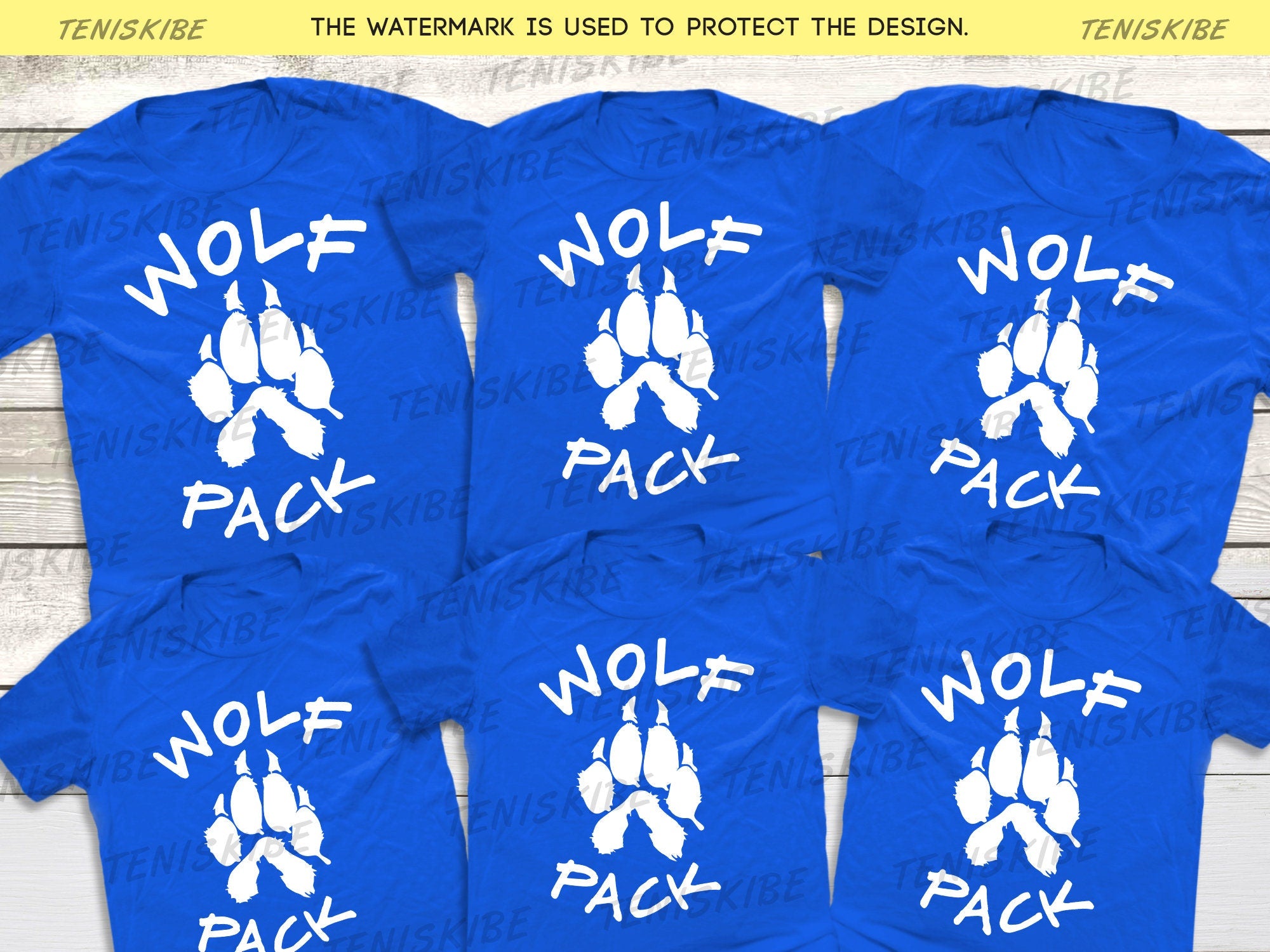 Matching Family Wolf Pack T-shirts