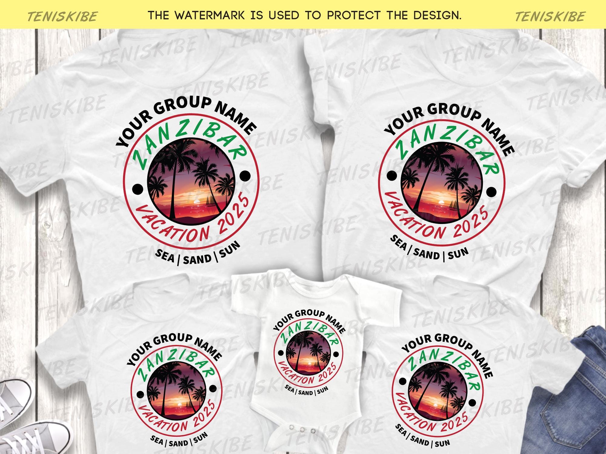 Custom Zanzibar Family Vacation Shirts