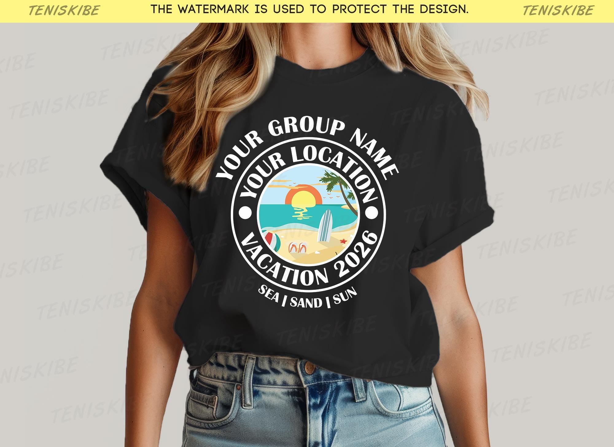Custom Location Family Vacation 2026 T-shirts
