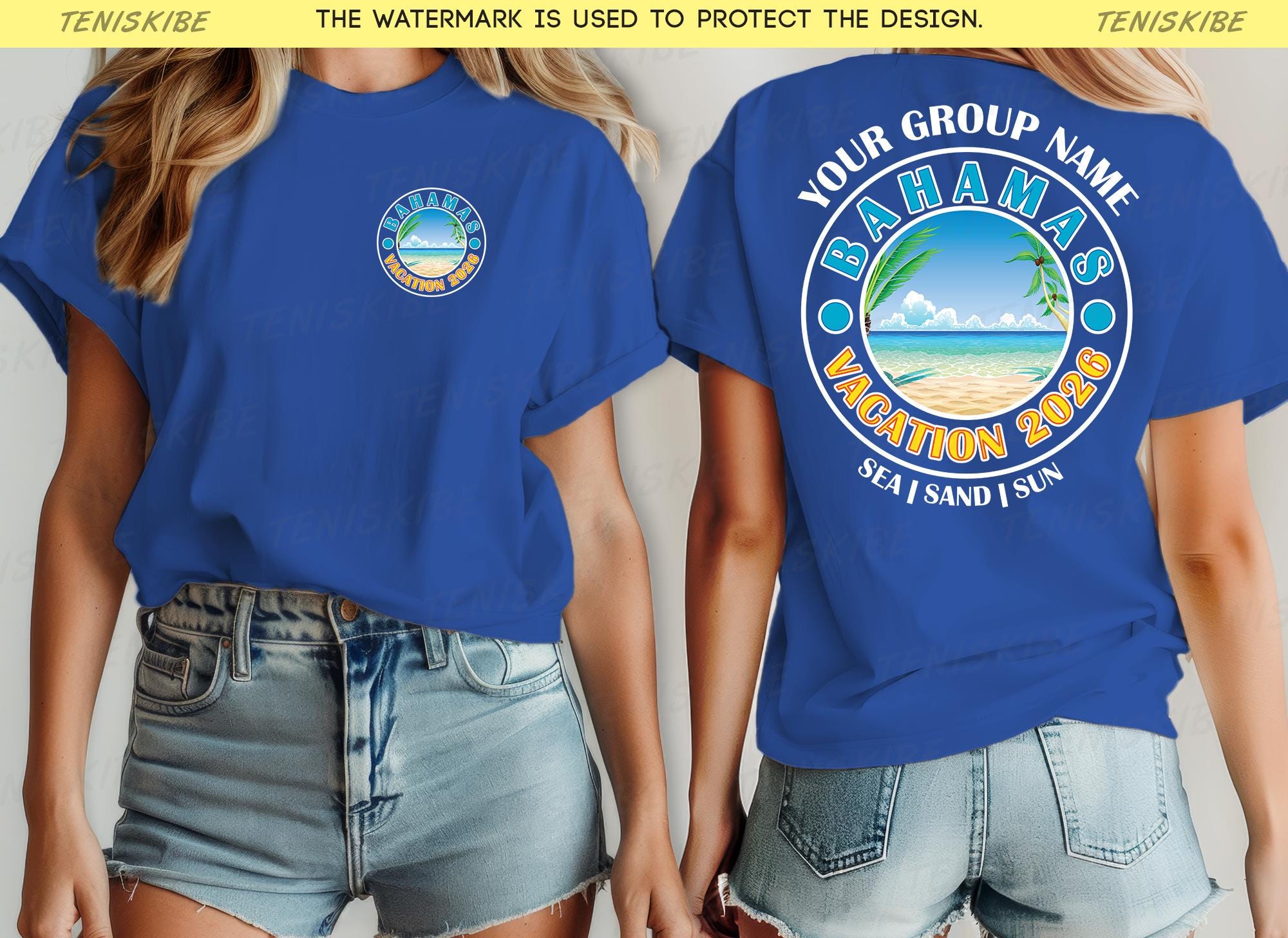 Custom Bahamas 2026 Family Vacation T-shirts