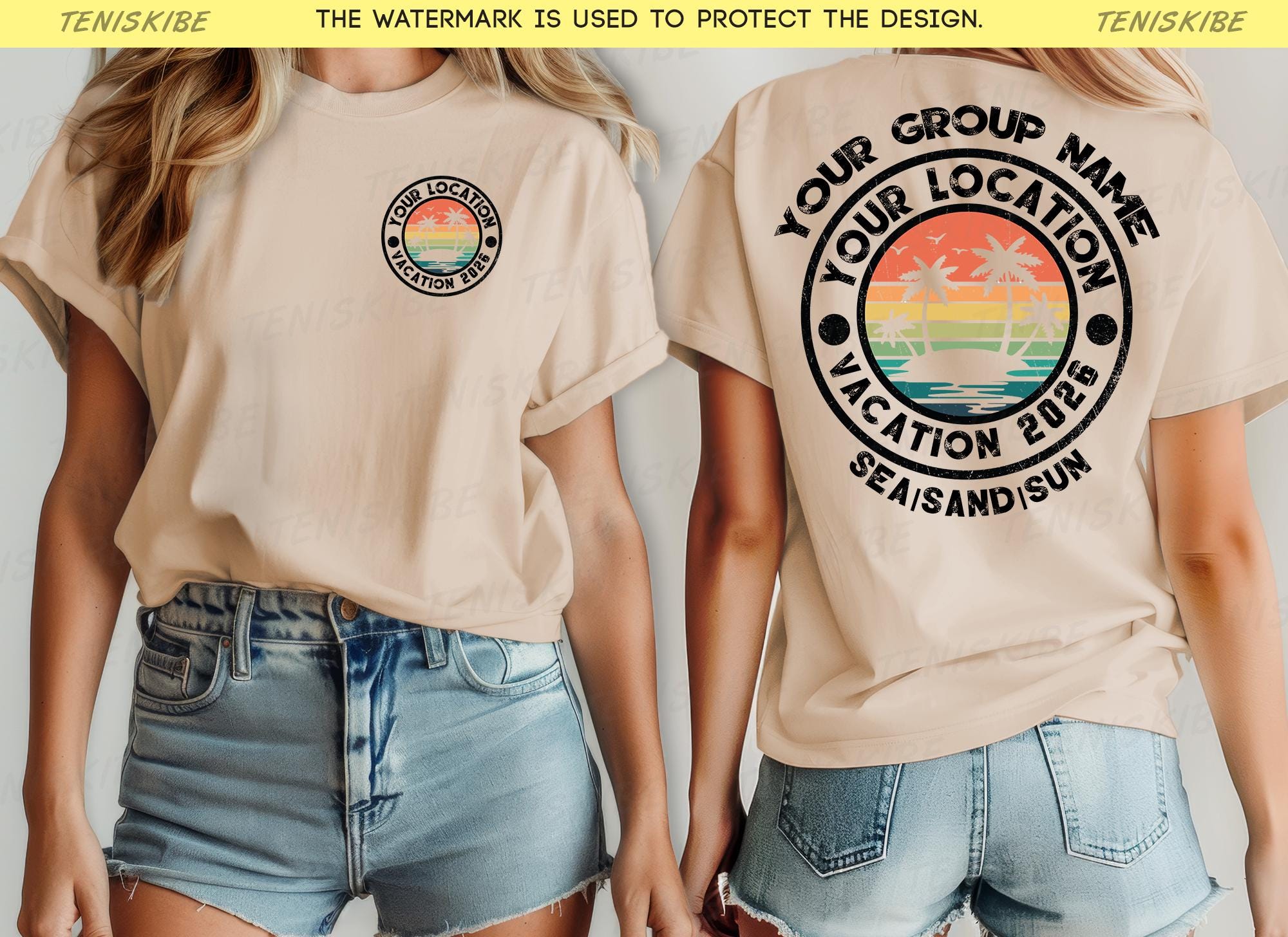 Personalized Family Vacation 2026 T-shrts