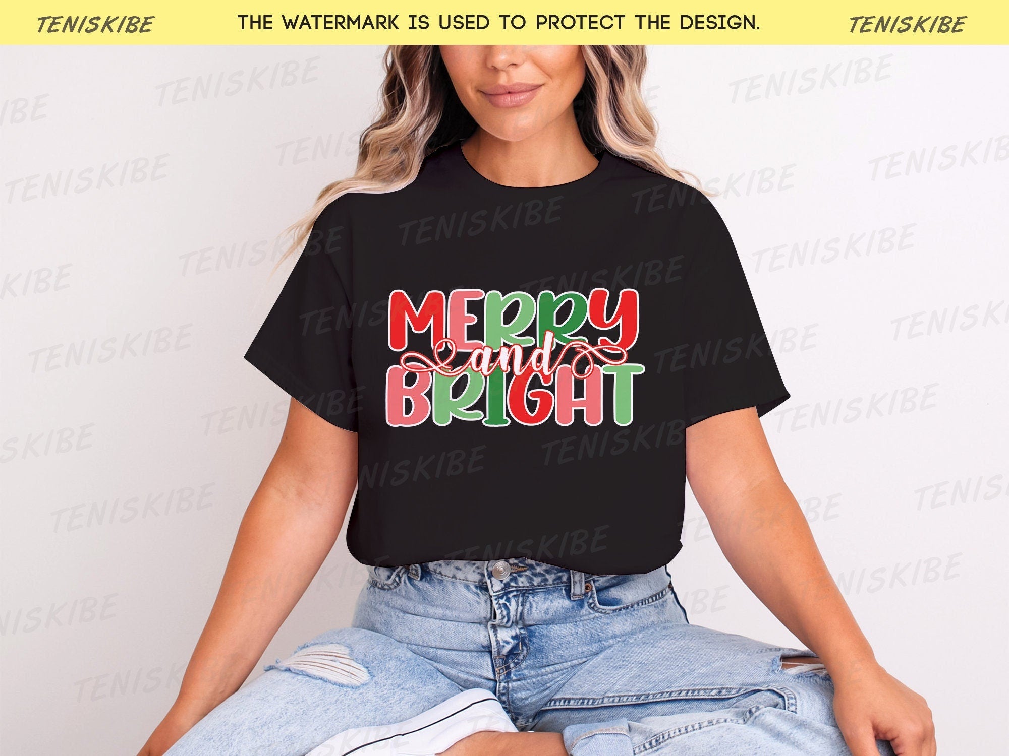 Merry And Bright Christmas T-shirt