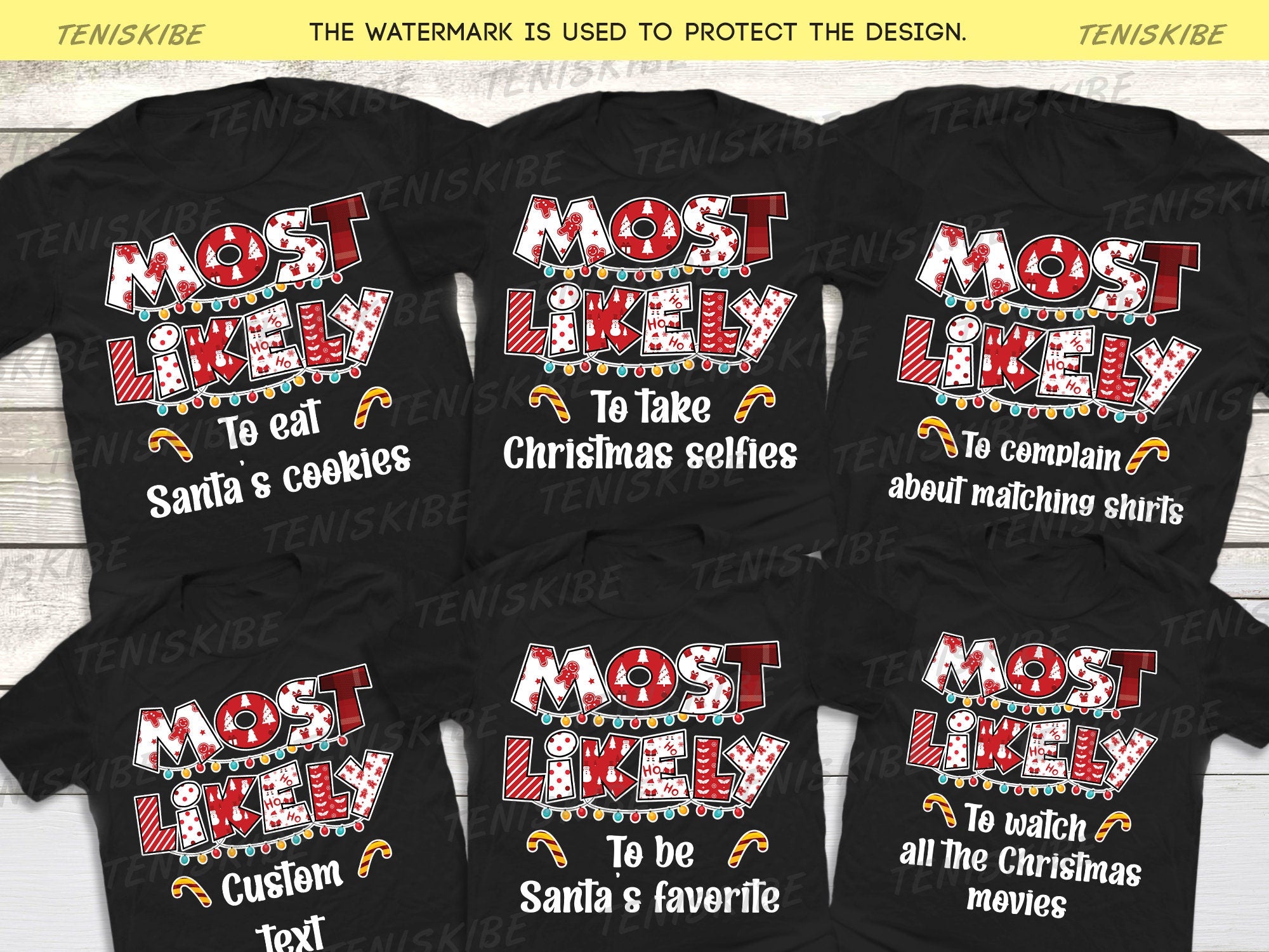 Most Likely To Christmas Family T-shirts