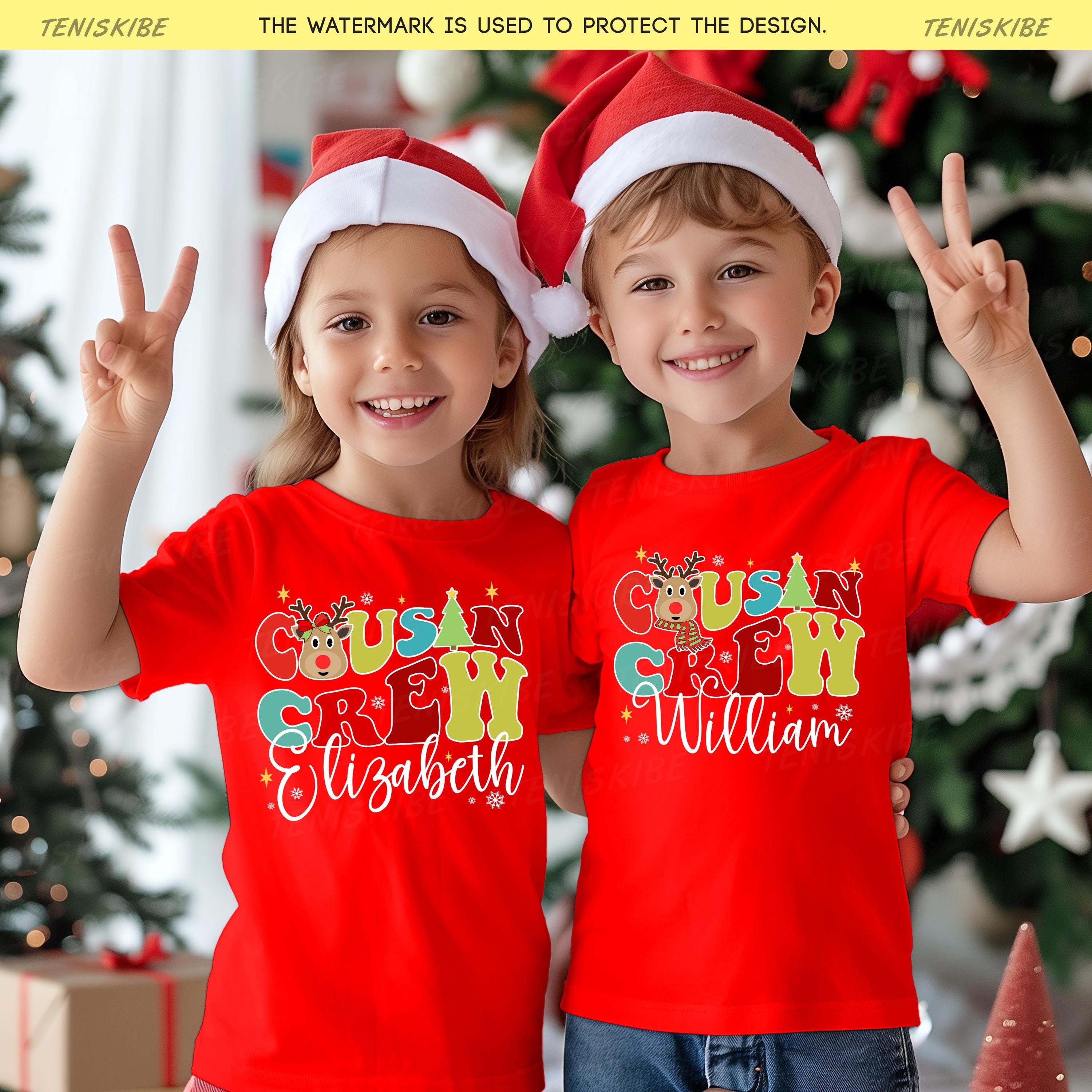 Custom Cousin Crew Christmas T-shirts