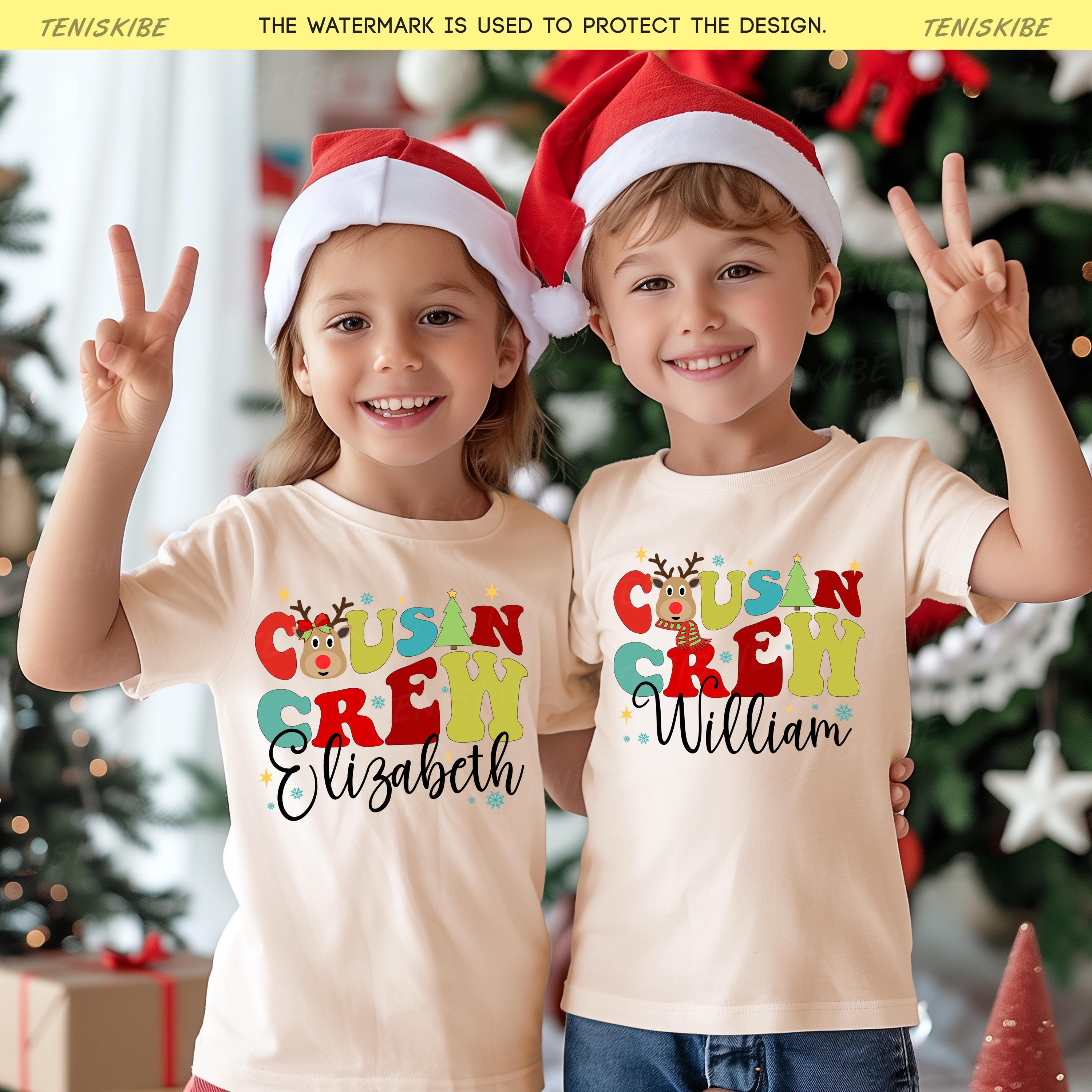 Custom Cousin Crew Christmas T-shirts
