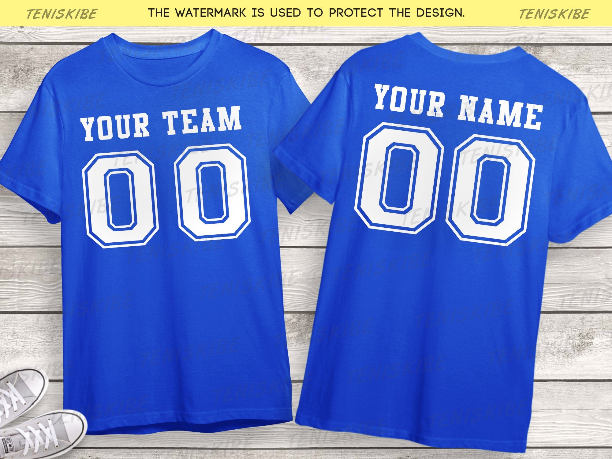 Custom Name and Number Sport T-shirts