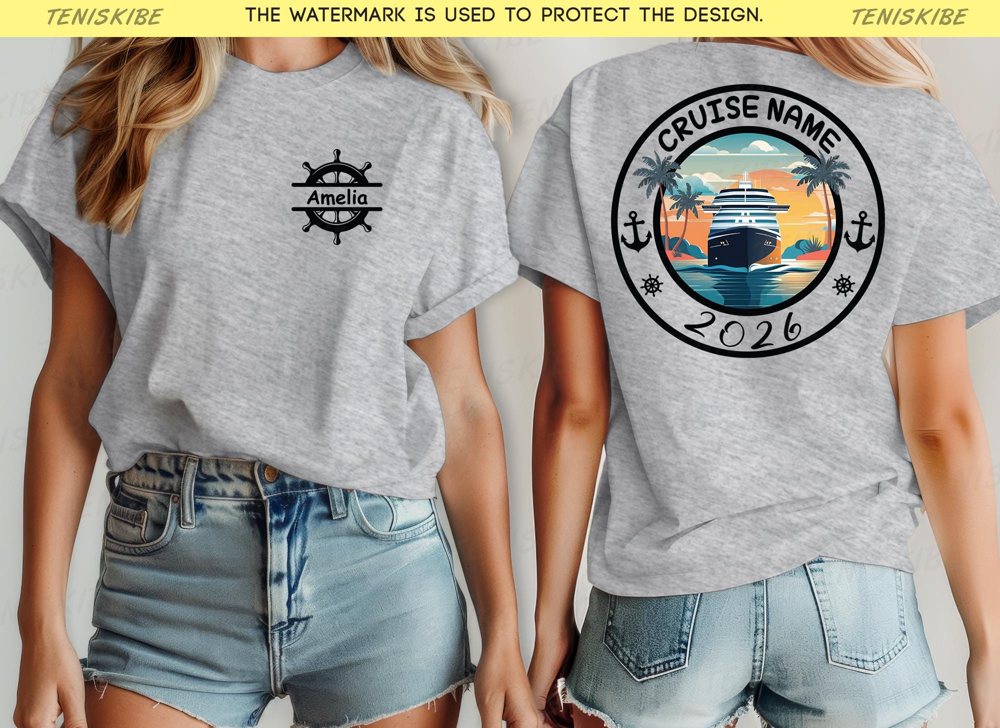 Cruise Crew With Name Family Shirts