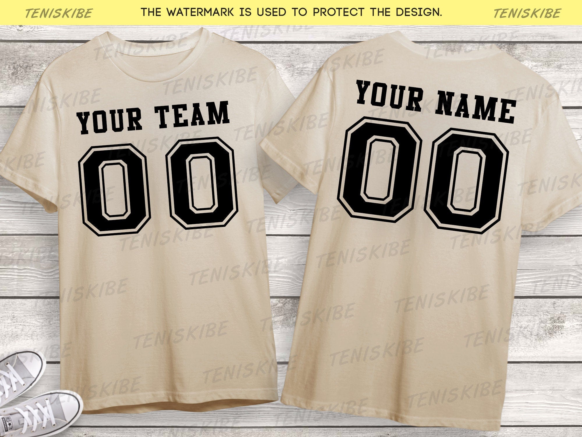 Custom Name and Number Sport T-shirts