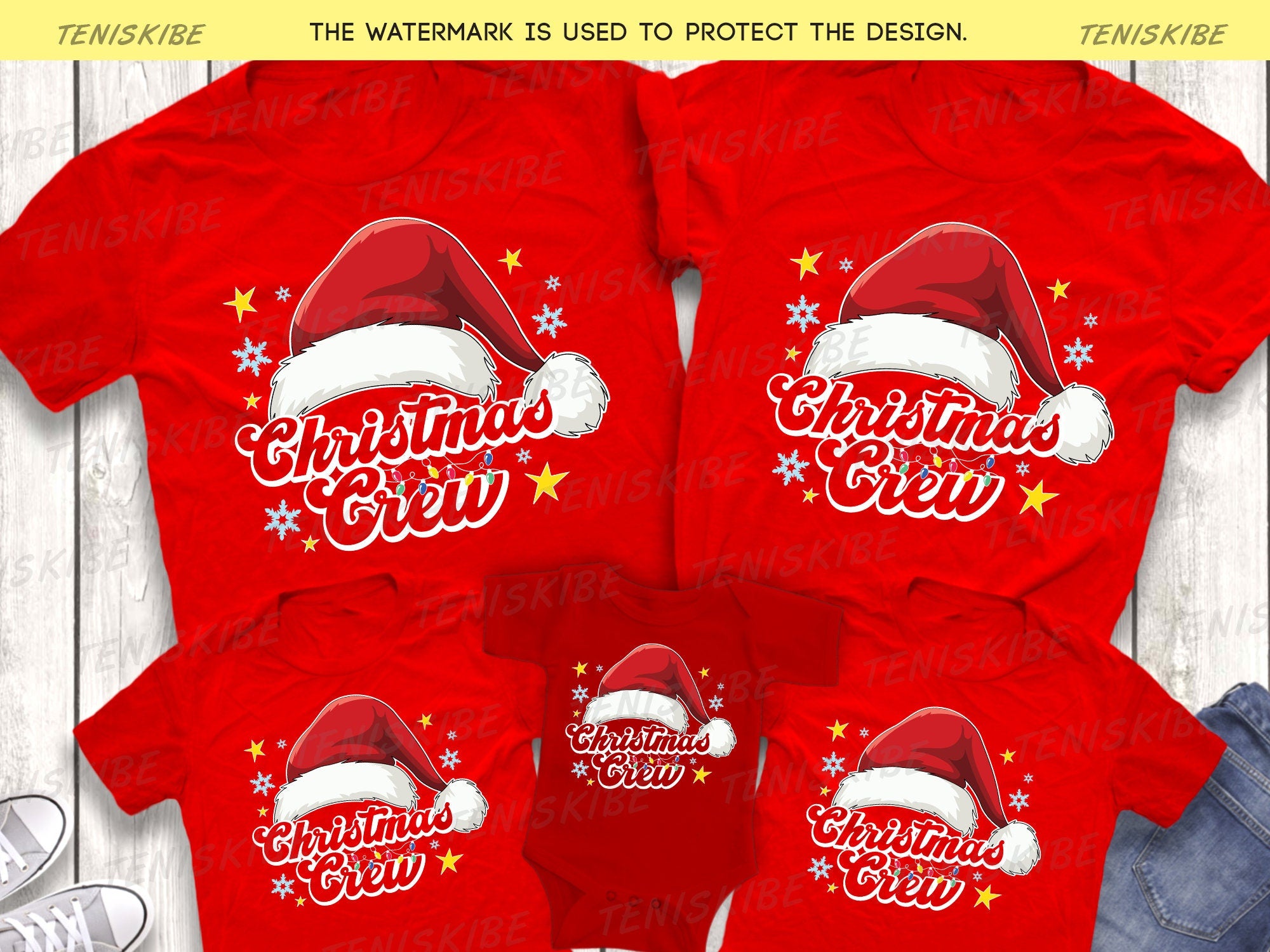 Christmas Crew Matching Family T-shirts