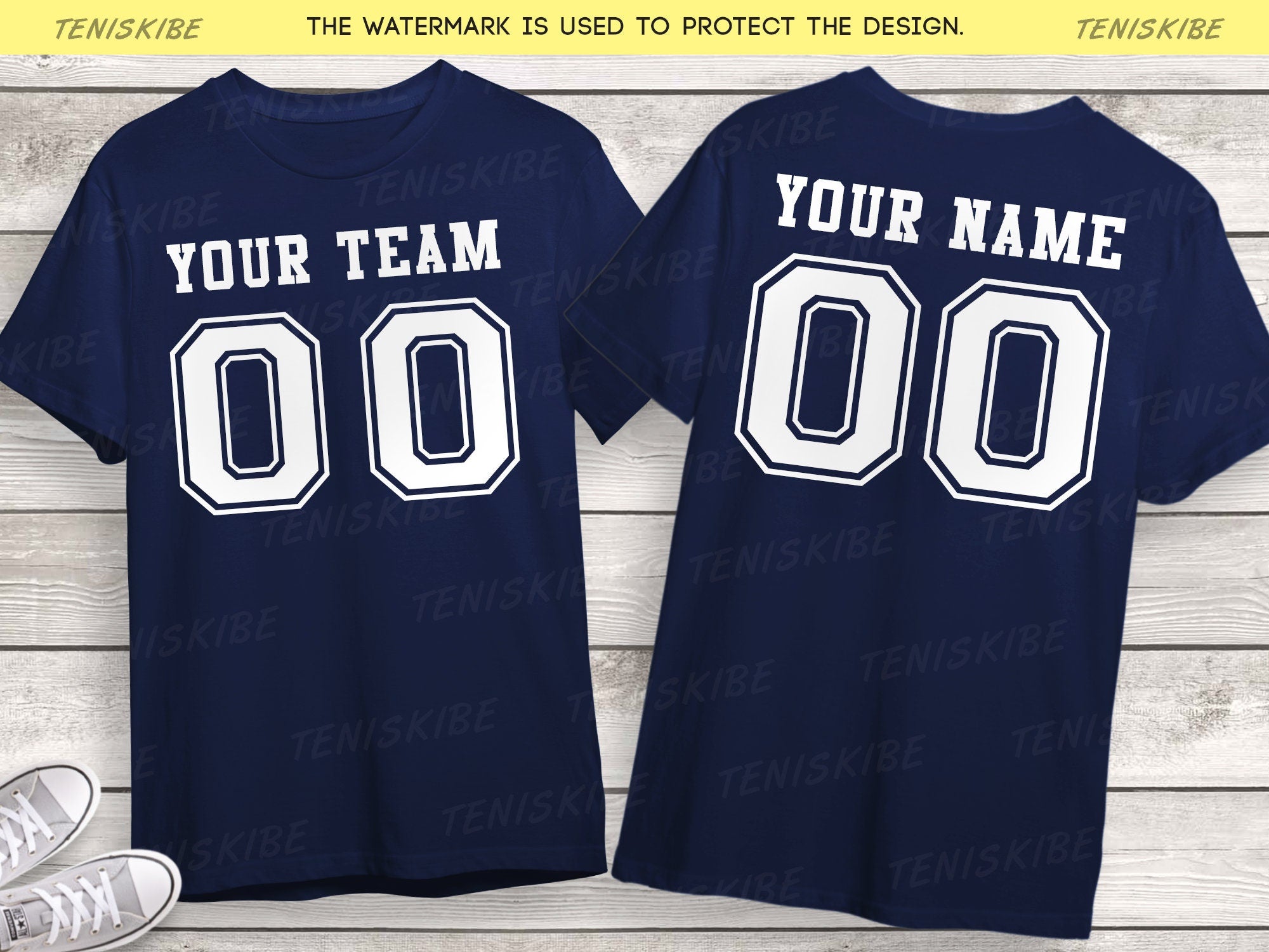 Custom Name and Number Sport T-shirts