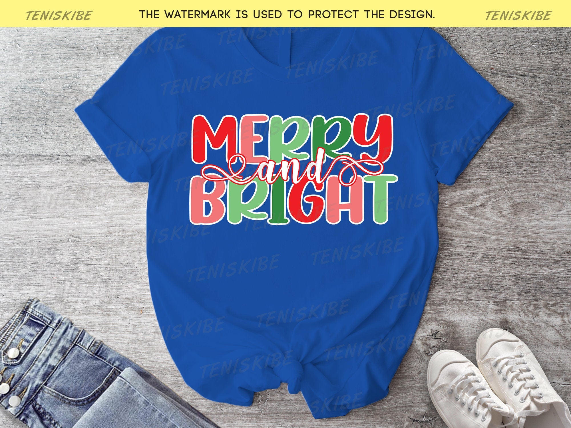 Merry And Bright Christmas T-shirt