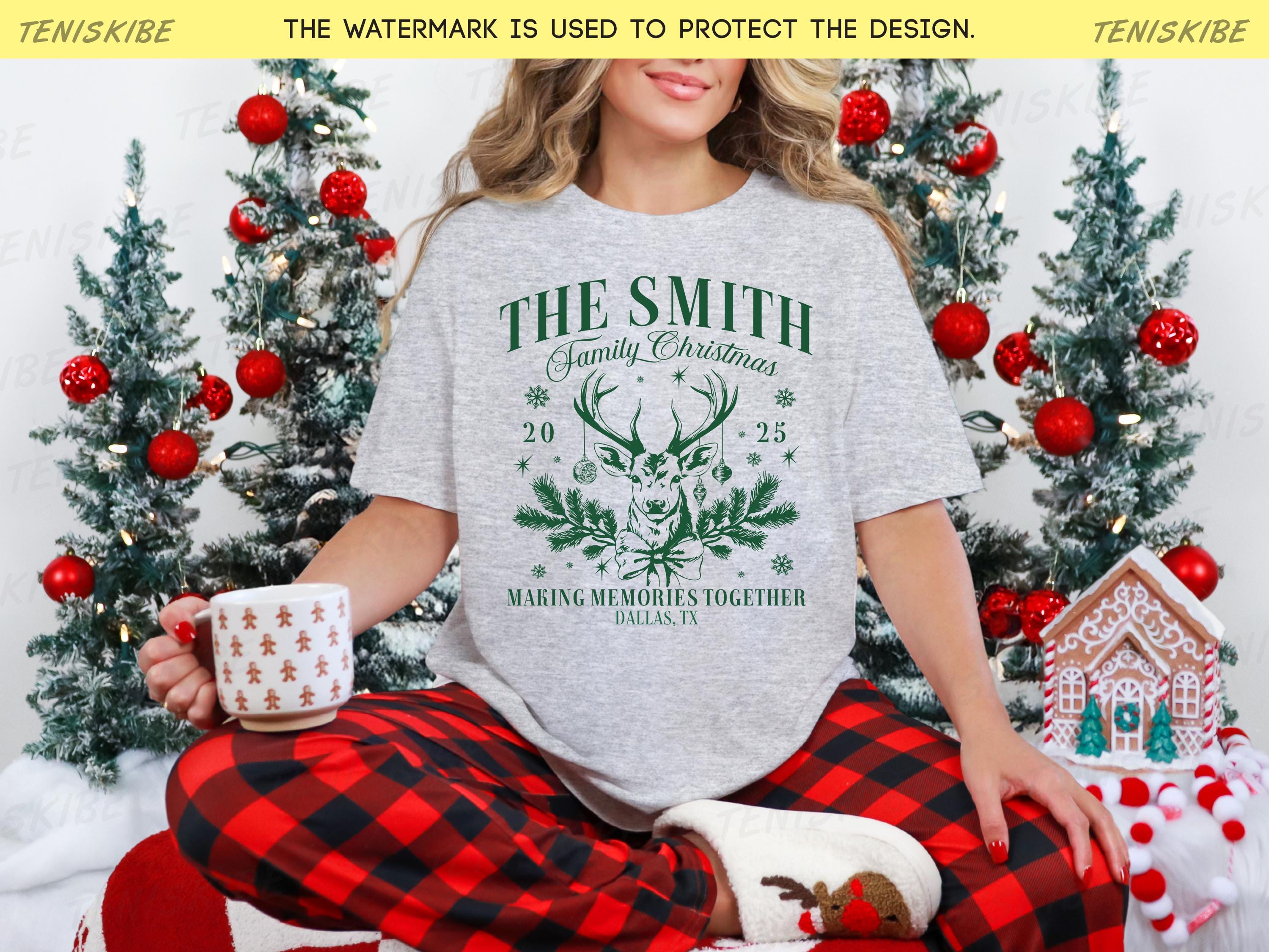 Custom Family Christmas Making Memories Together T-shirts