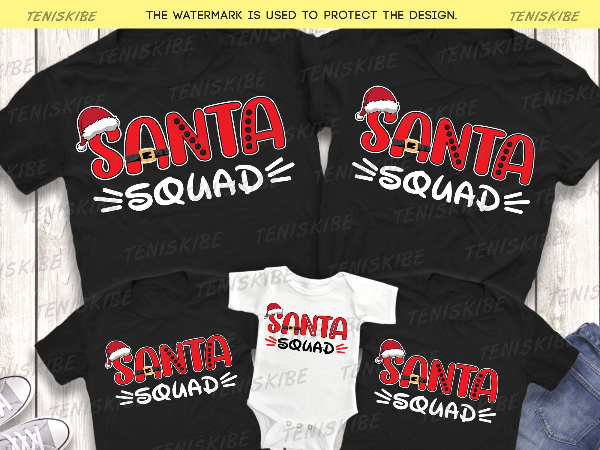 Santa Squad Family Christmas T-shirts