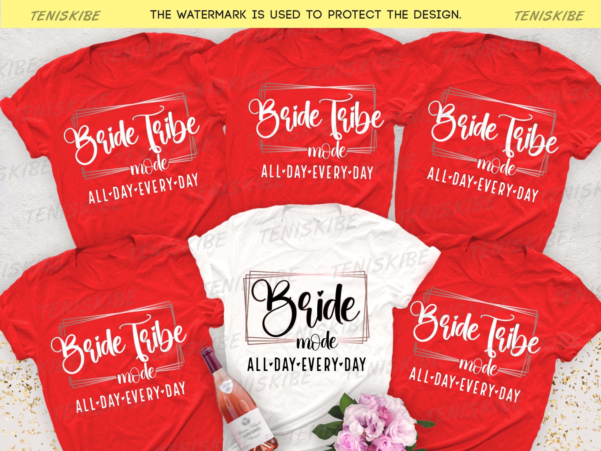 The Bride and Bridesmaid Bachelorette T-shirts