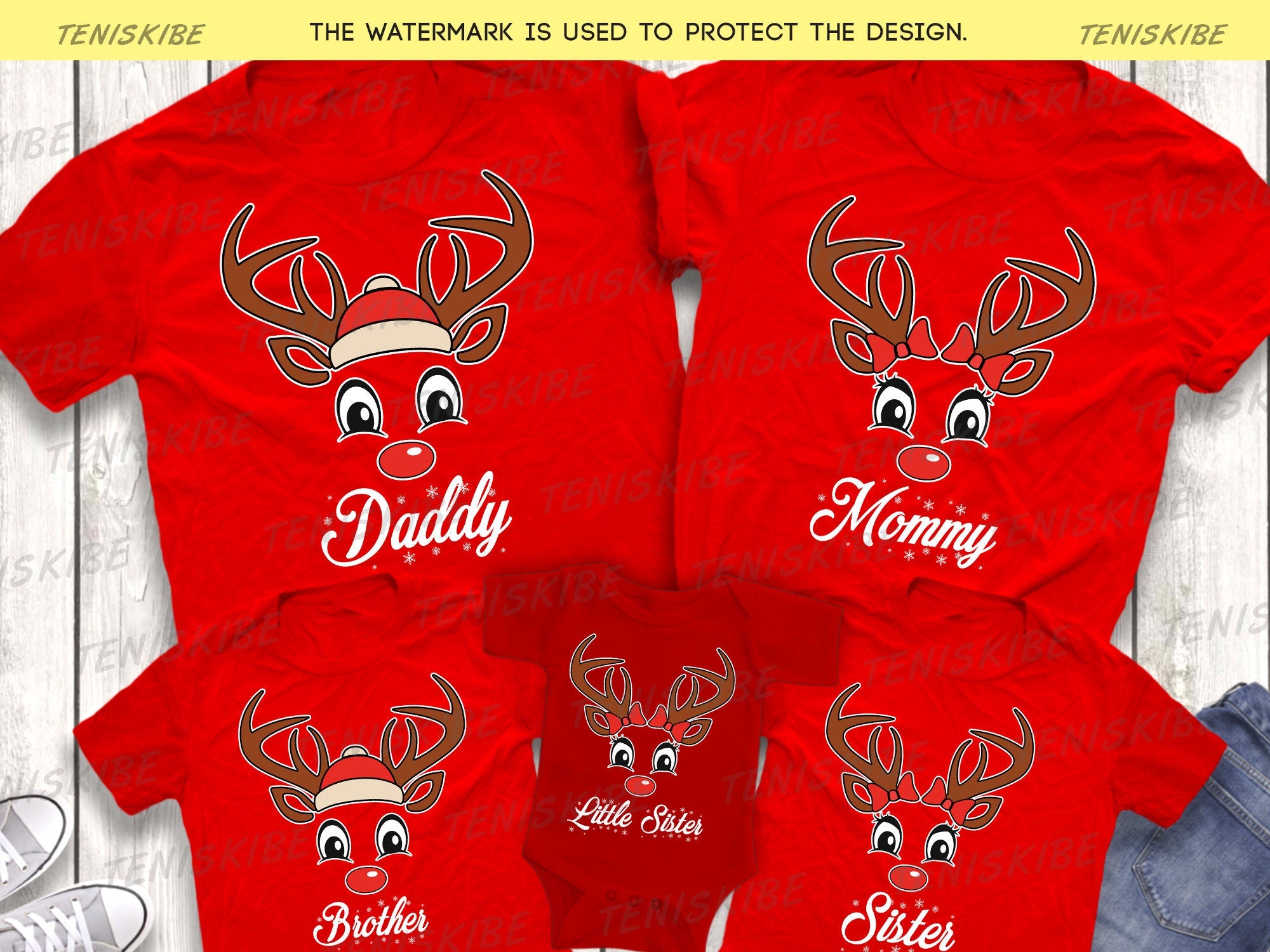 Custom Name Christmas Deer T-shirt