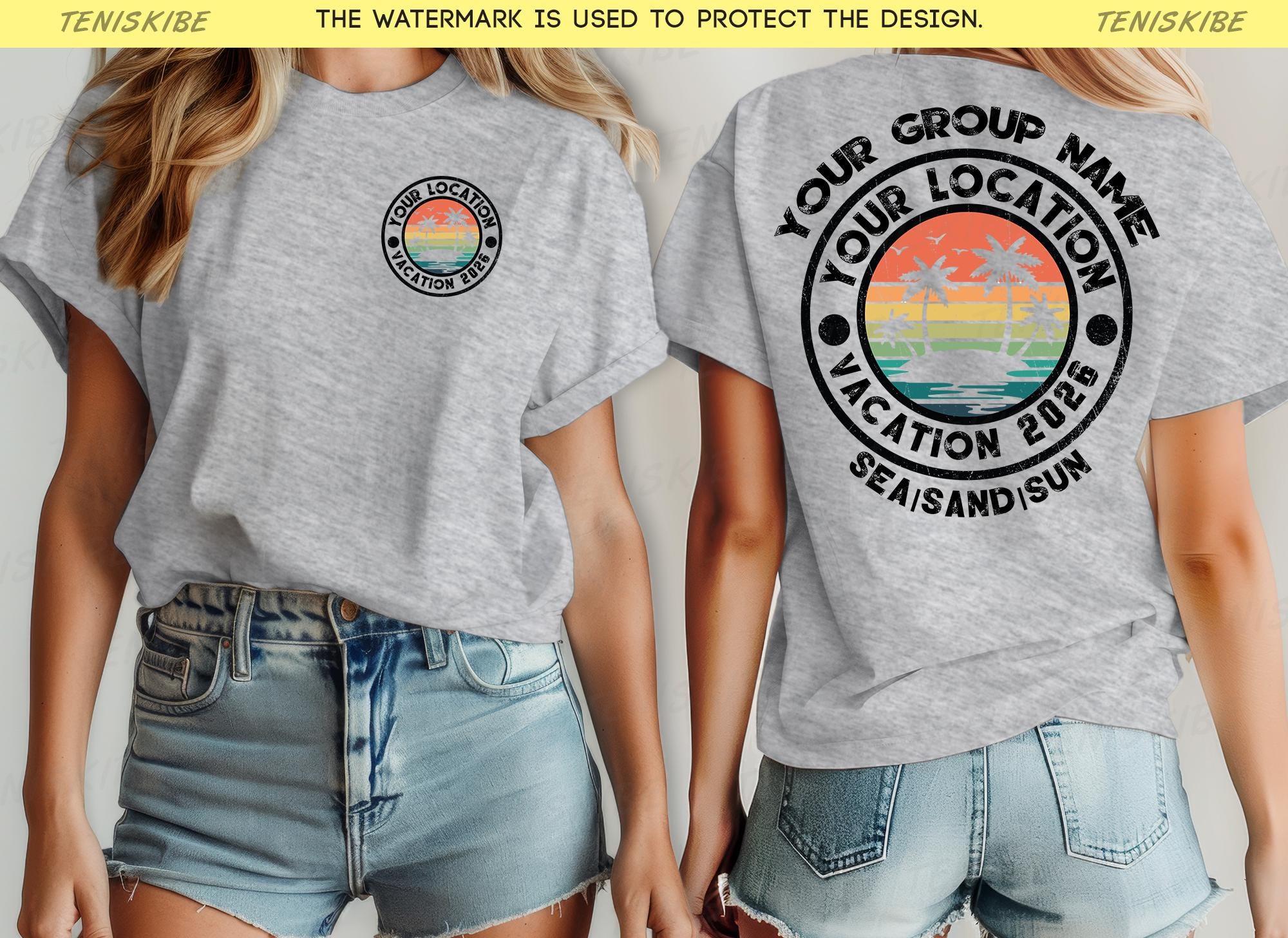 Personalized Family Vacation 2026 T-shrts