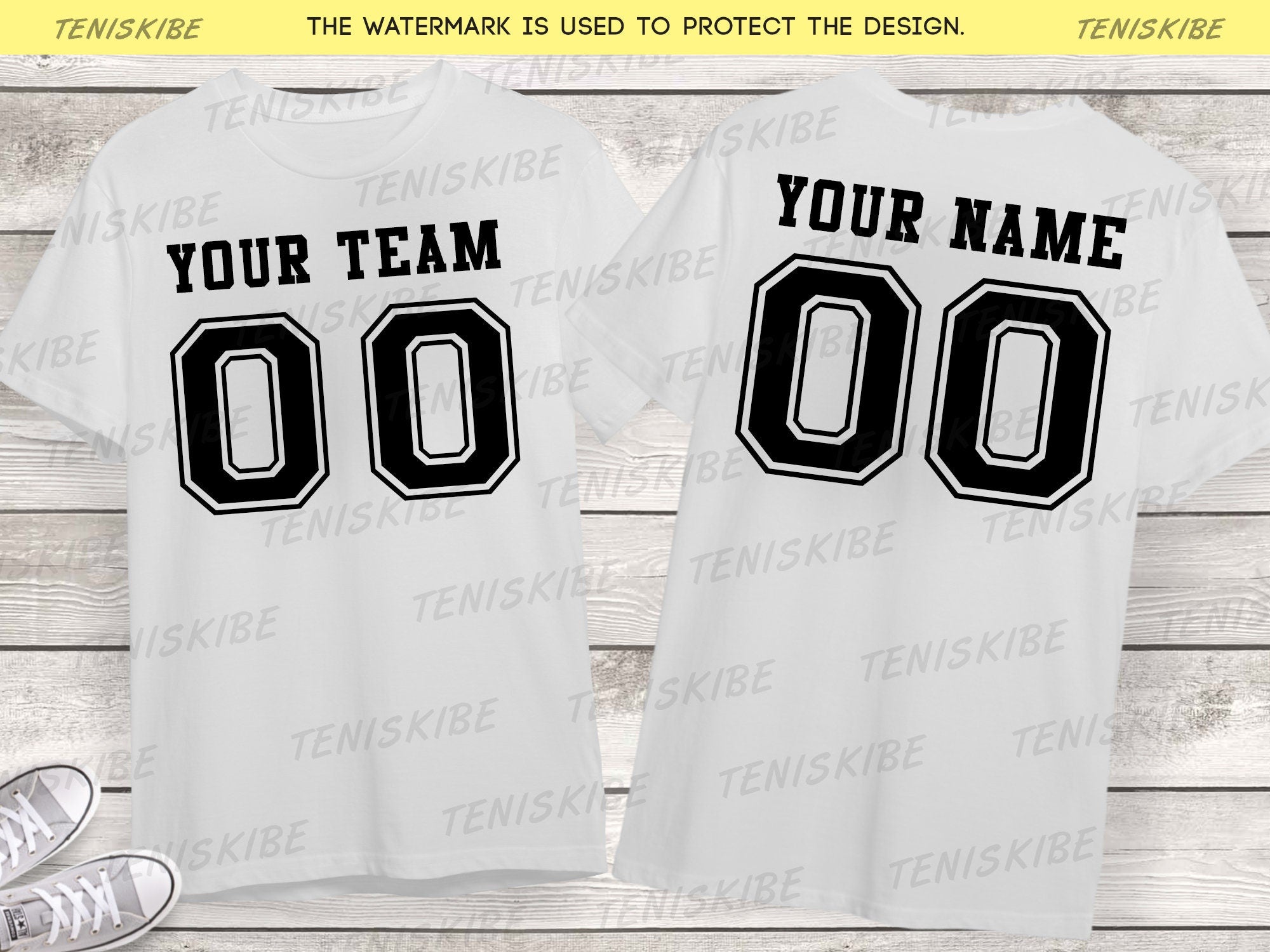 Custom Name and Number Sport T-shirts
