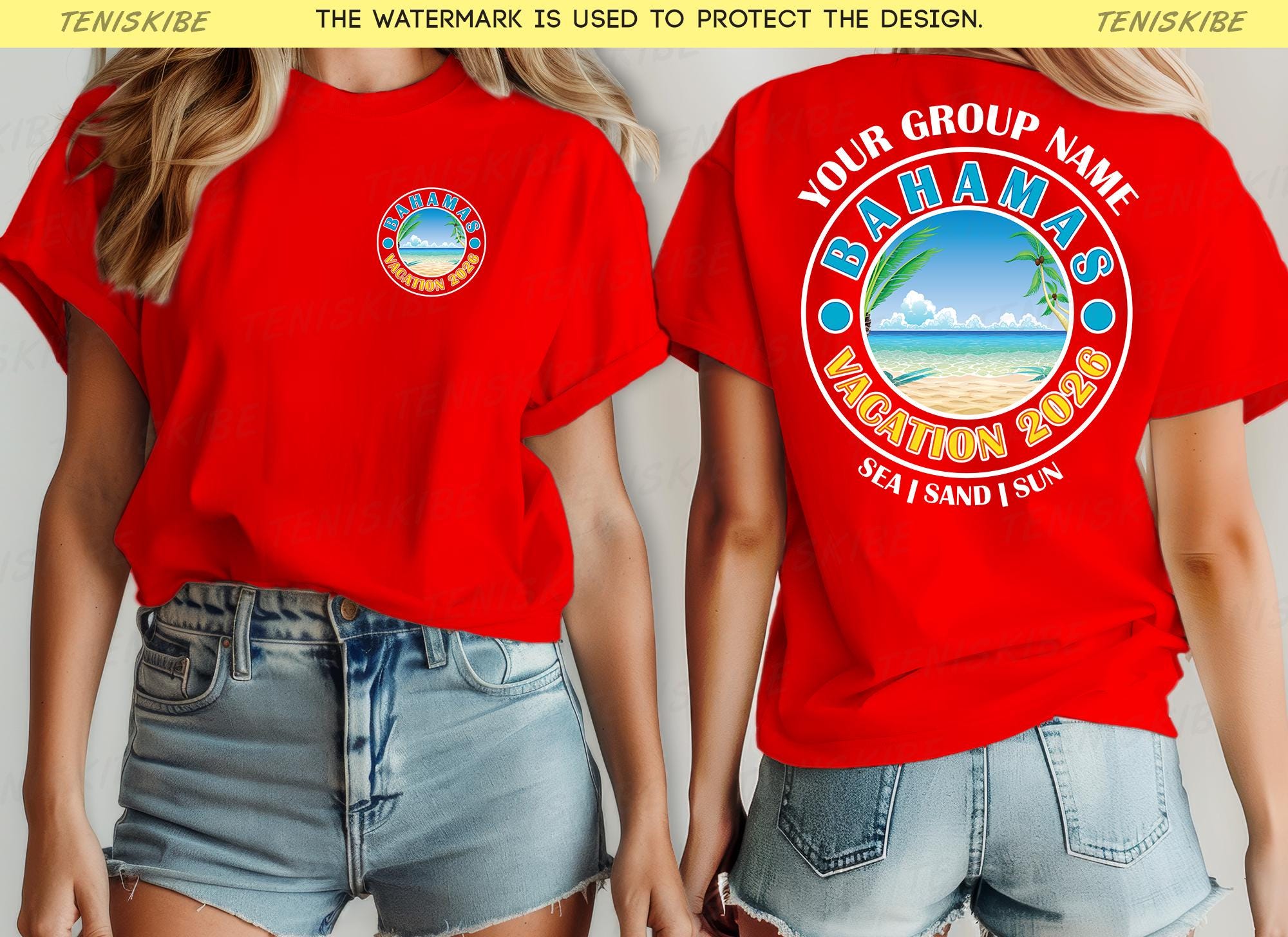 Custom Bahamas 2026 Family Vacation T-shirts