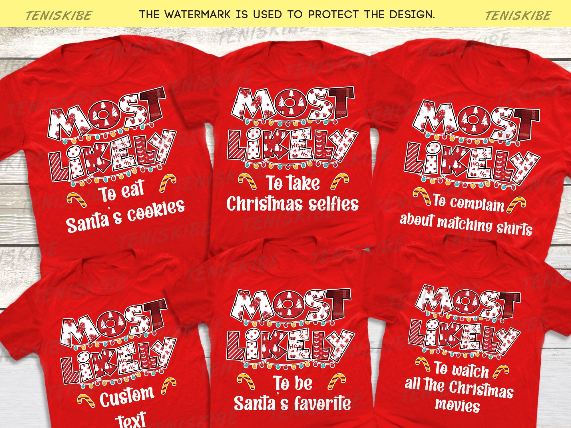 Most Likely To Christmas Family T-shirts