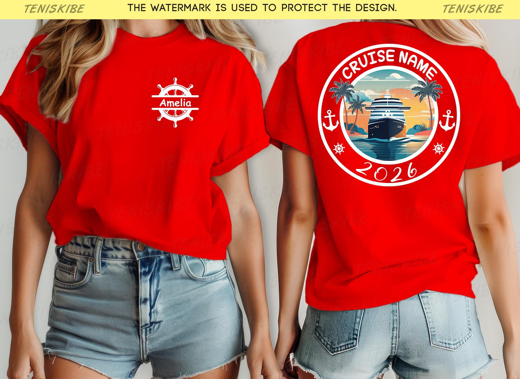 Cruise Crew With Name Family Shirts