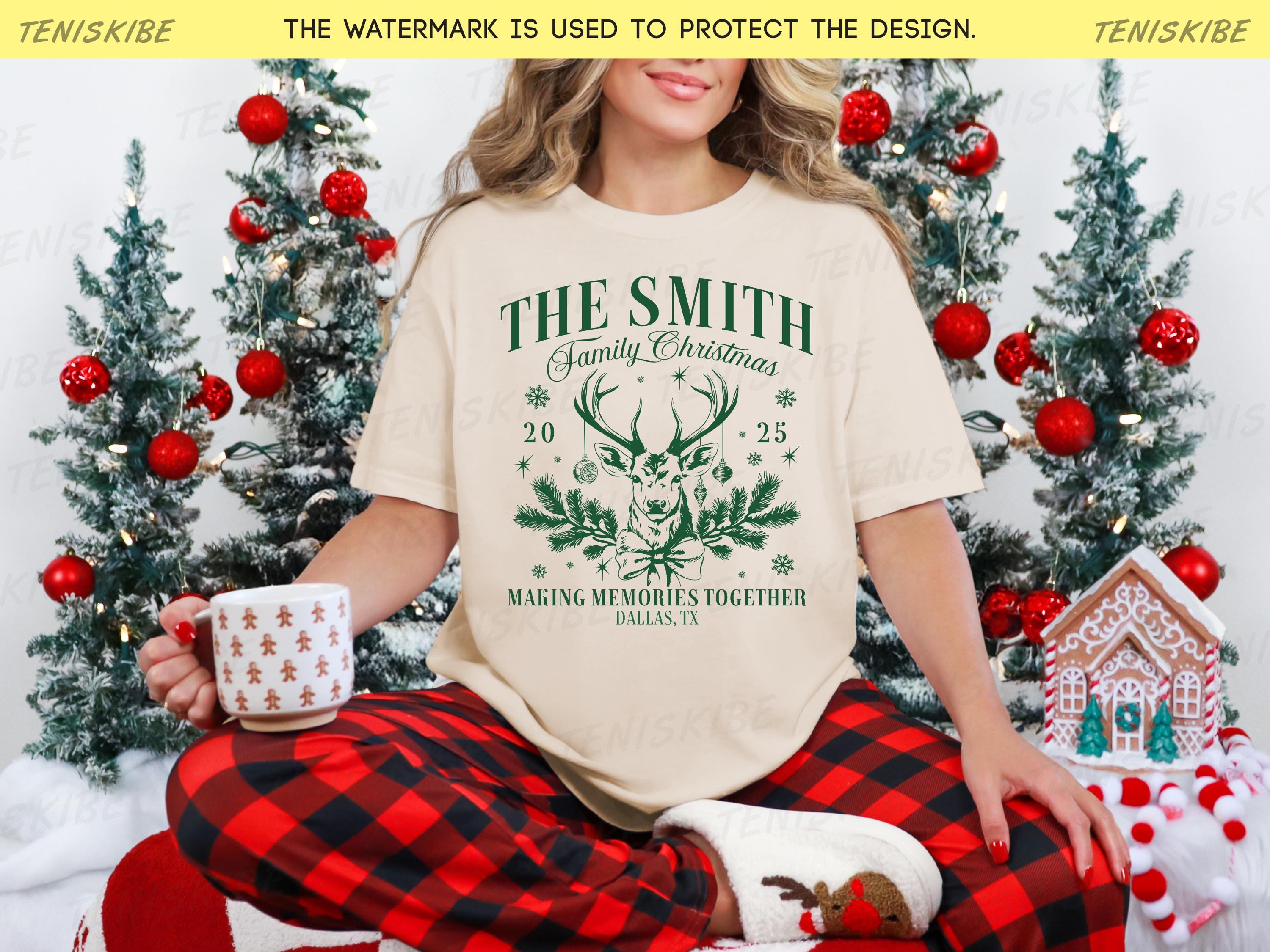 Custom Family Christmas Making Memories Together T-shirts