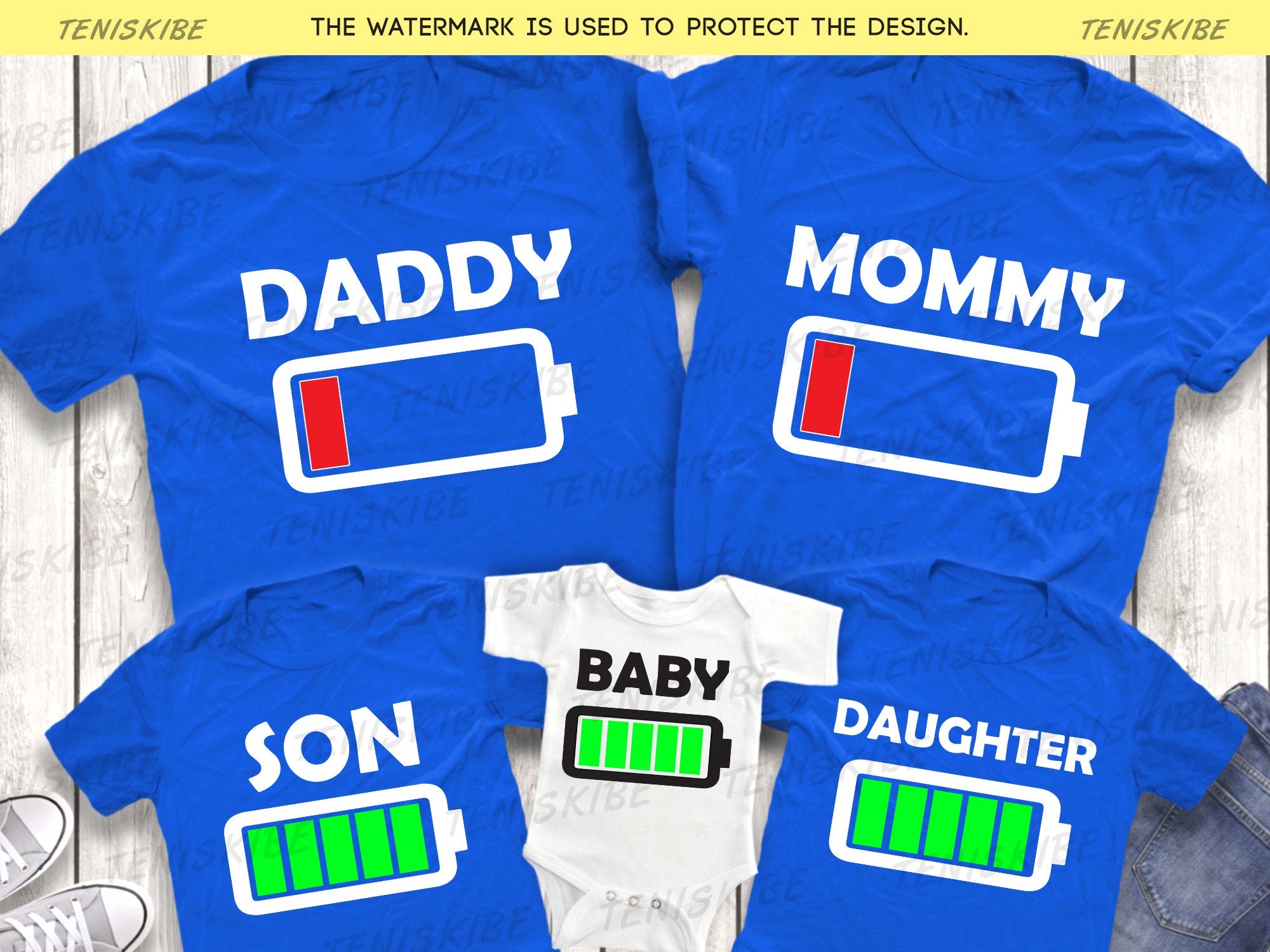 Family Battery Matching Shirts