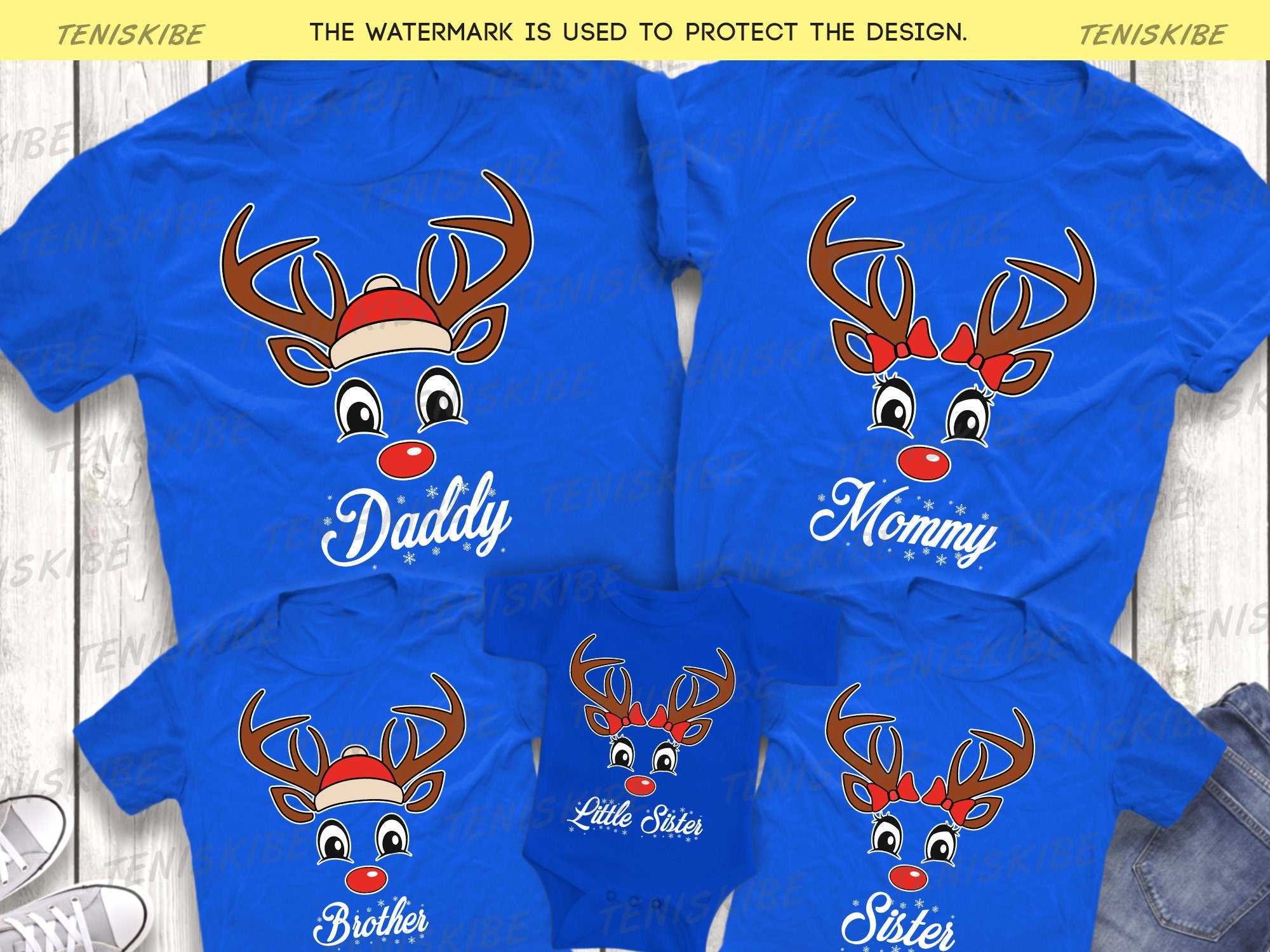 Custom Name Christmas Deer T-shirt
