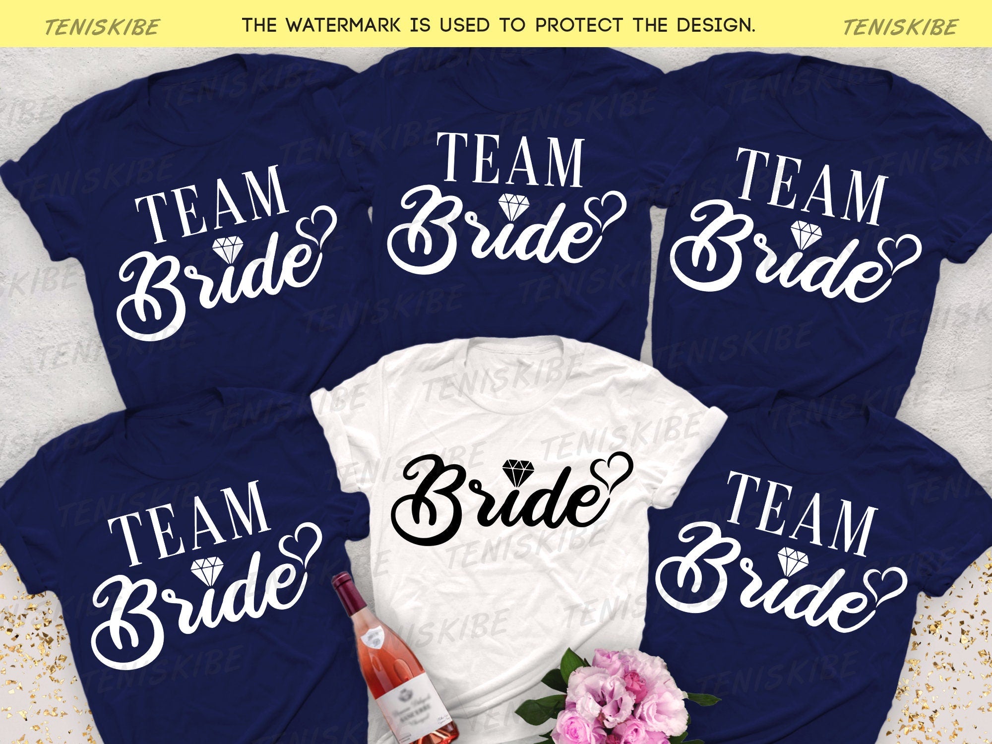 Bride and Tteam Bride Bachelorette Party T-shirts