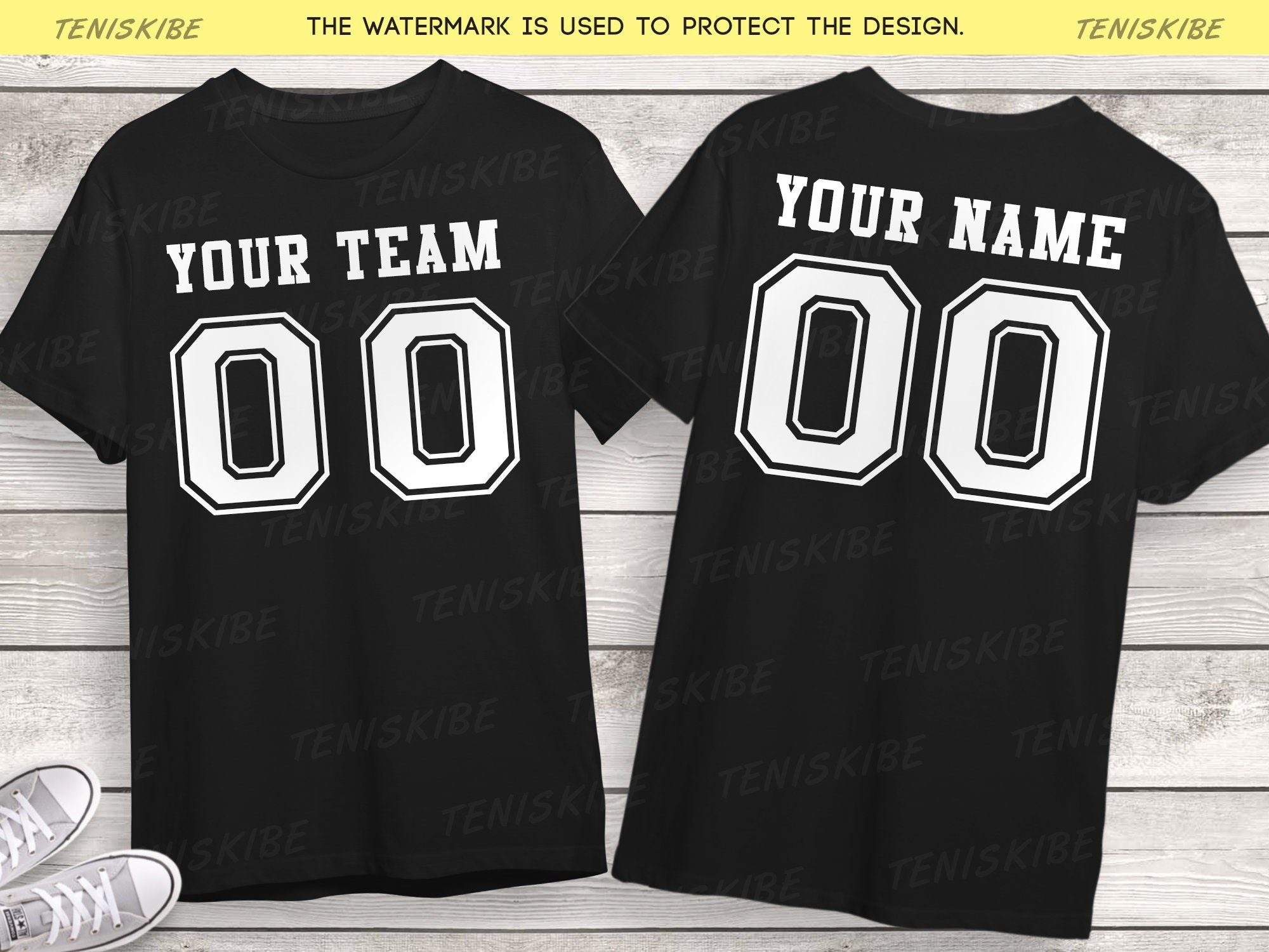 Custom Name and Number Sport T-shirts