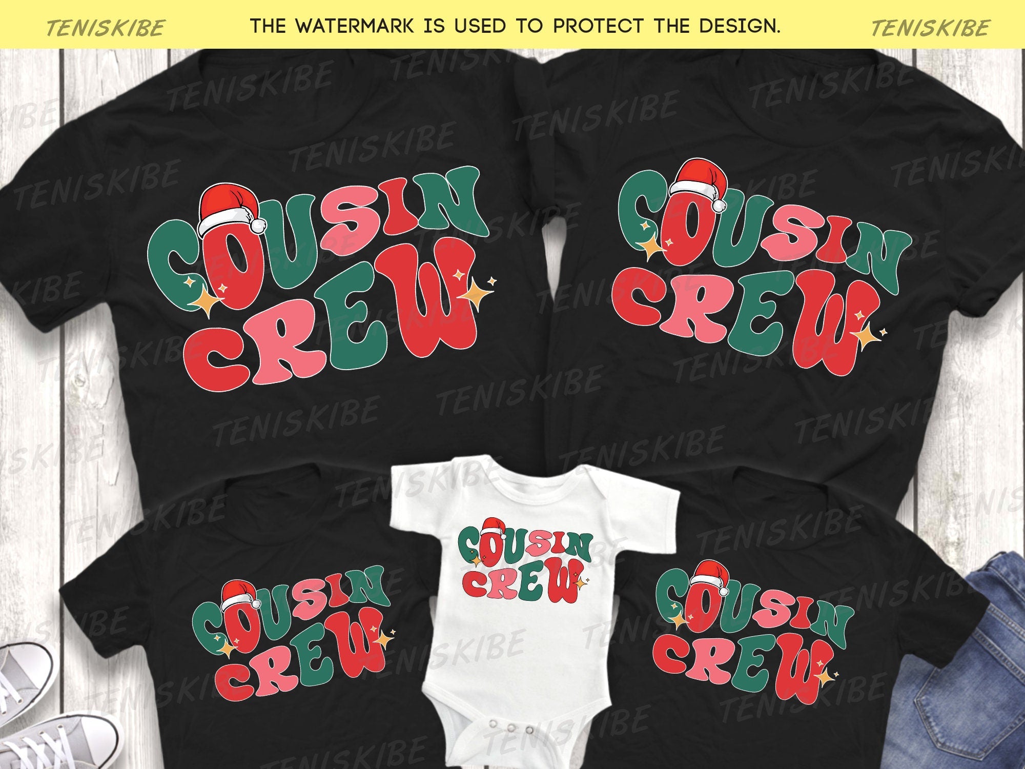 Christmas Cousin Crew Matching T-shirts