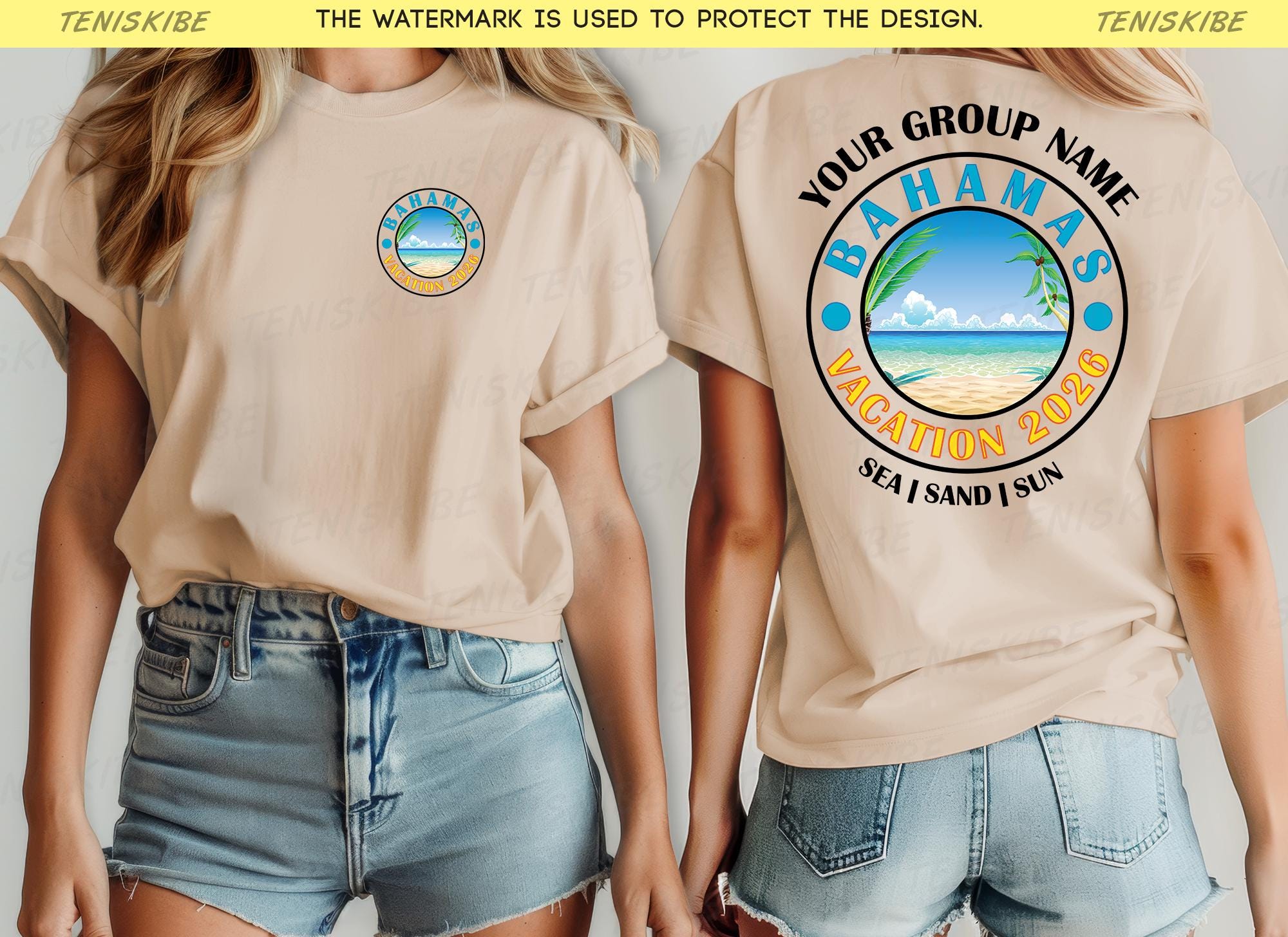 Custom Bahamas 2026 Family Vacation T-shirts