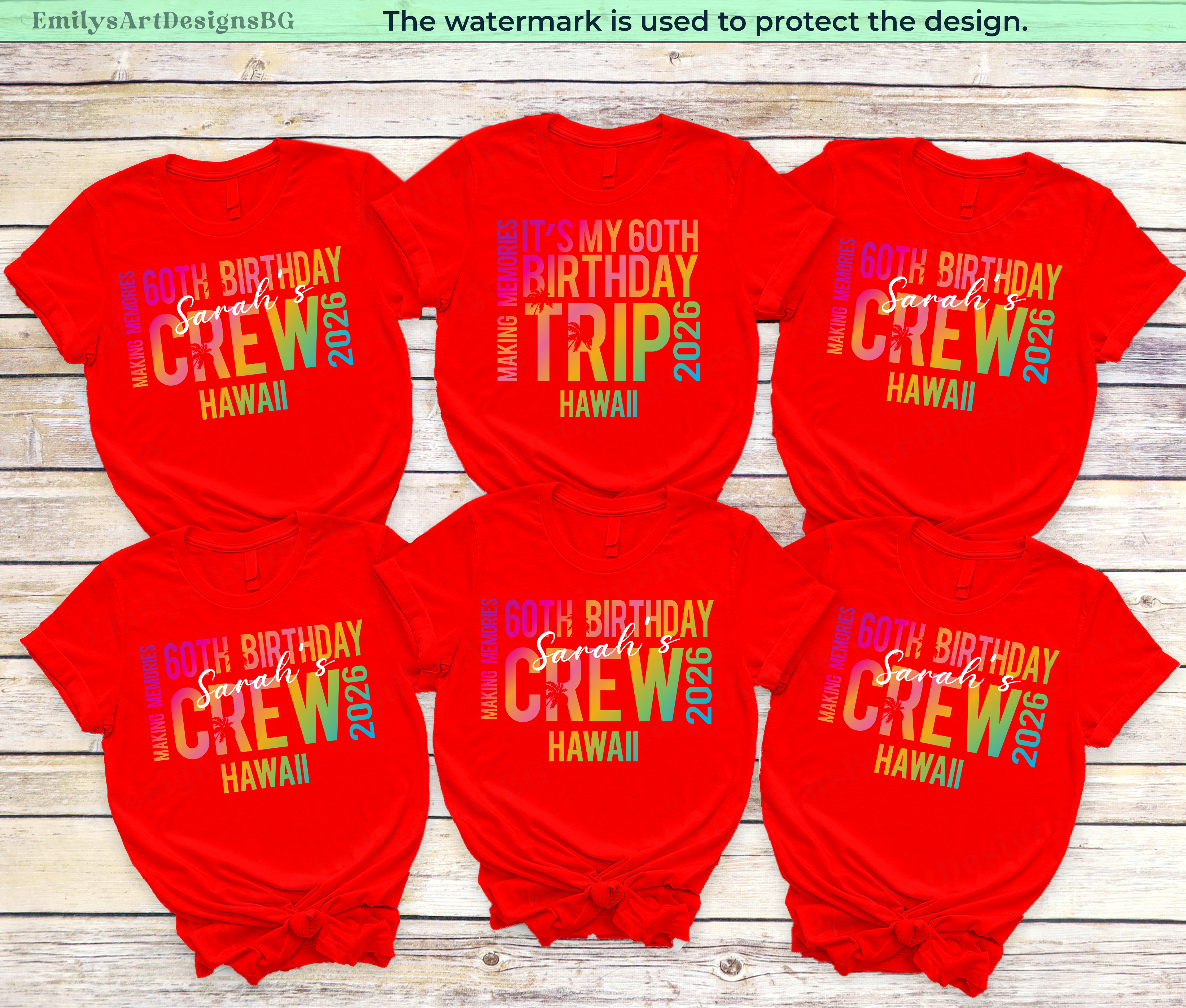 60th Birthday Crew Hawaii Shirts