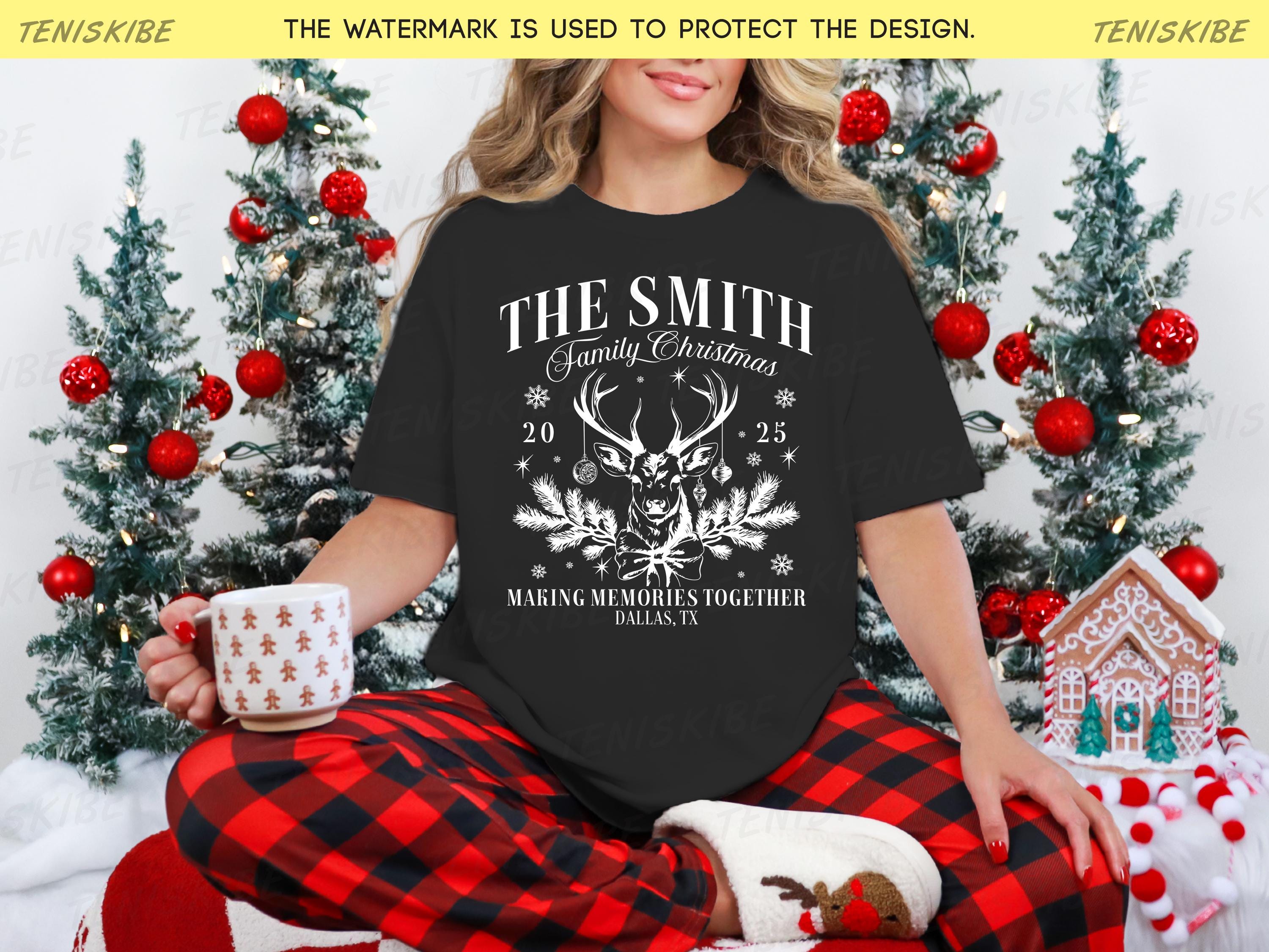 Custom Family Christmas Making Memories Together T-shirts