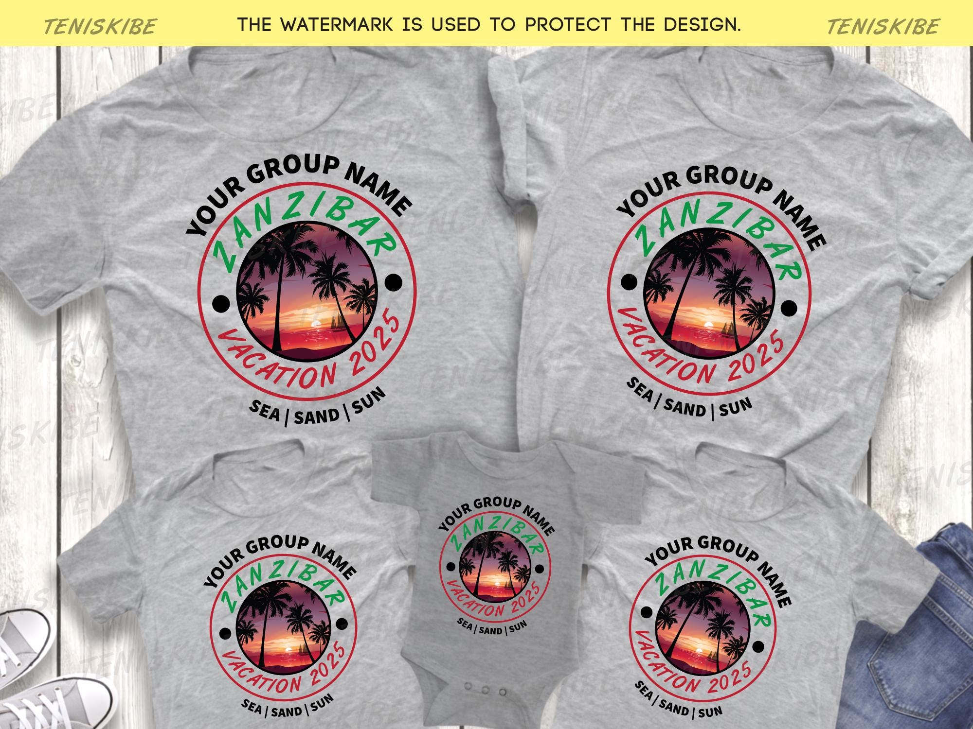 Custom Zanzibar Family Vacation Shirts