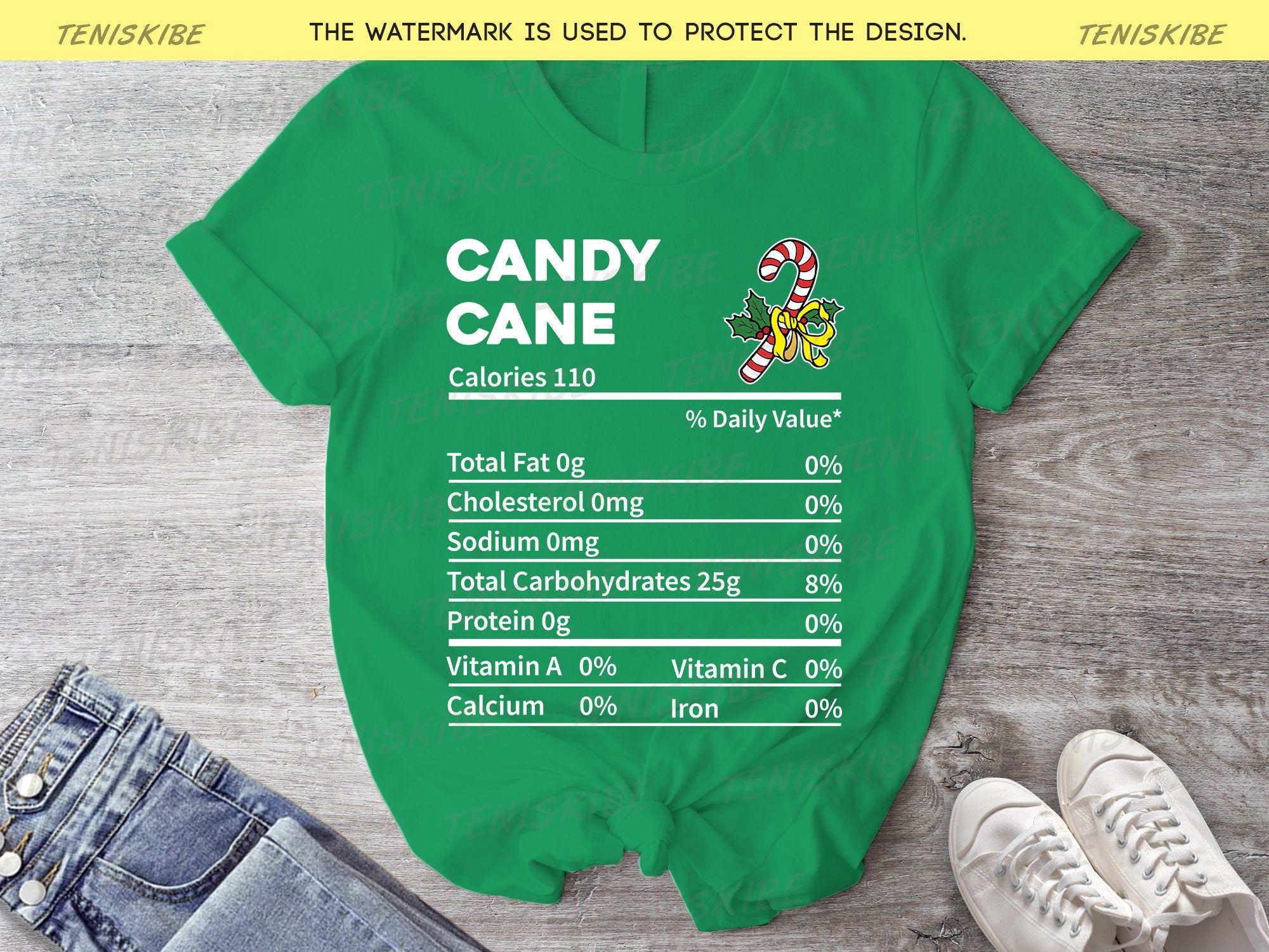 Nutrition Facts Funny Christmas T-shirt