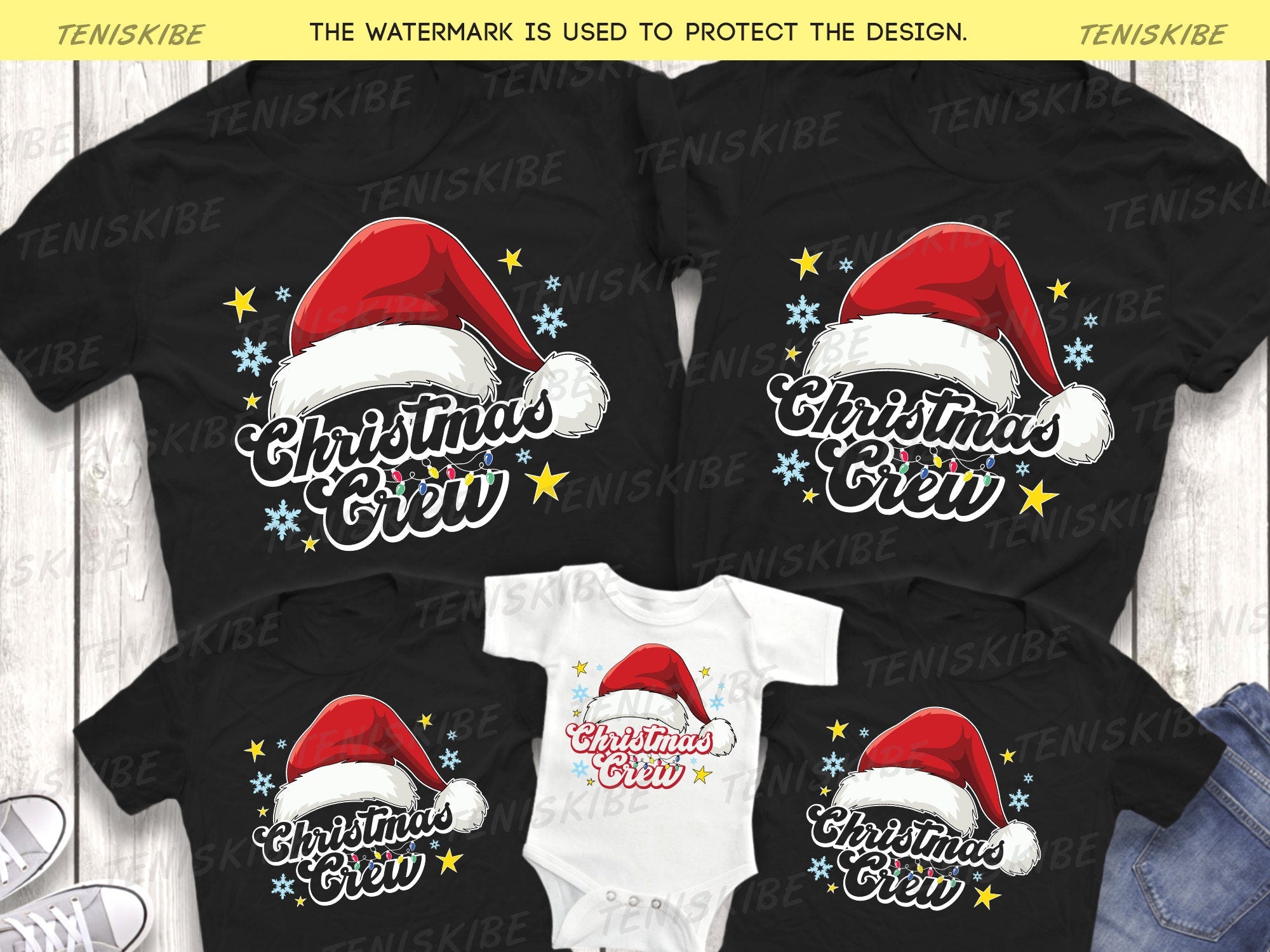 Christmas Crew Matching Family T-shirts