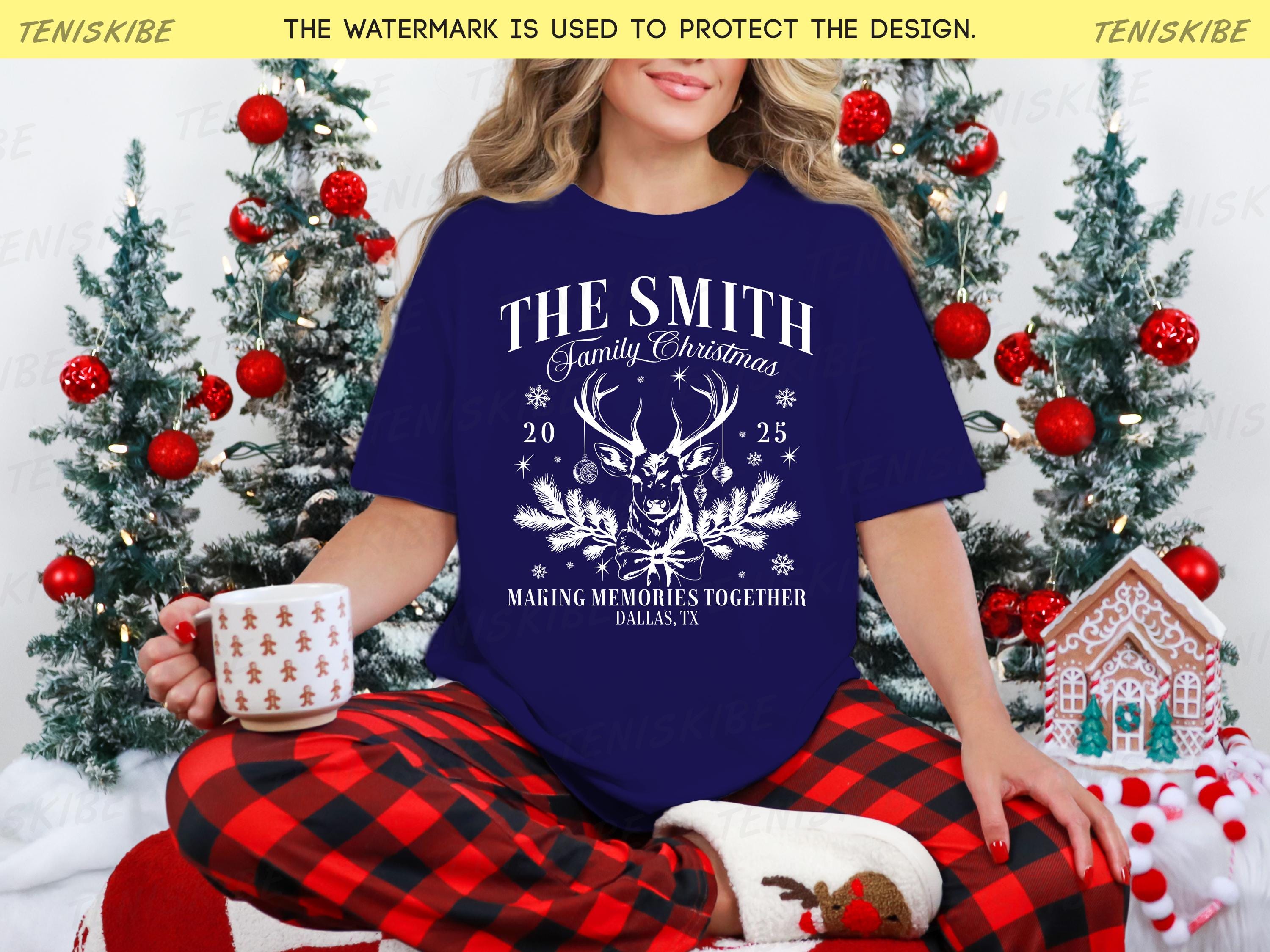 Custom Family Christmas Making Memories Together T-shirts