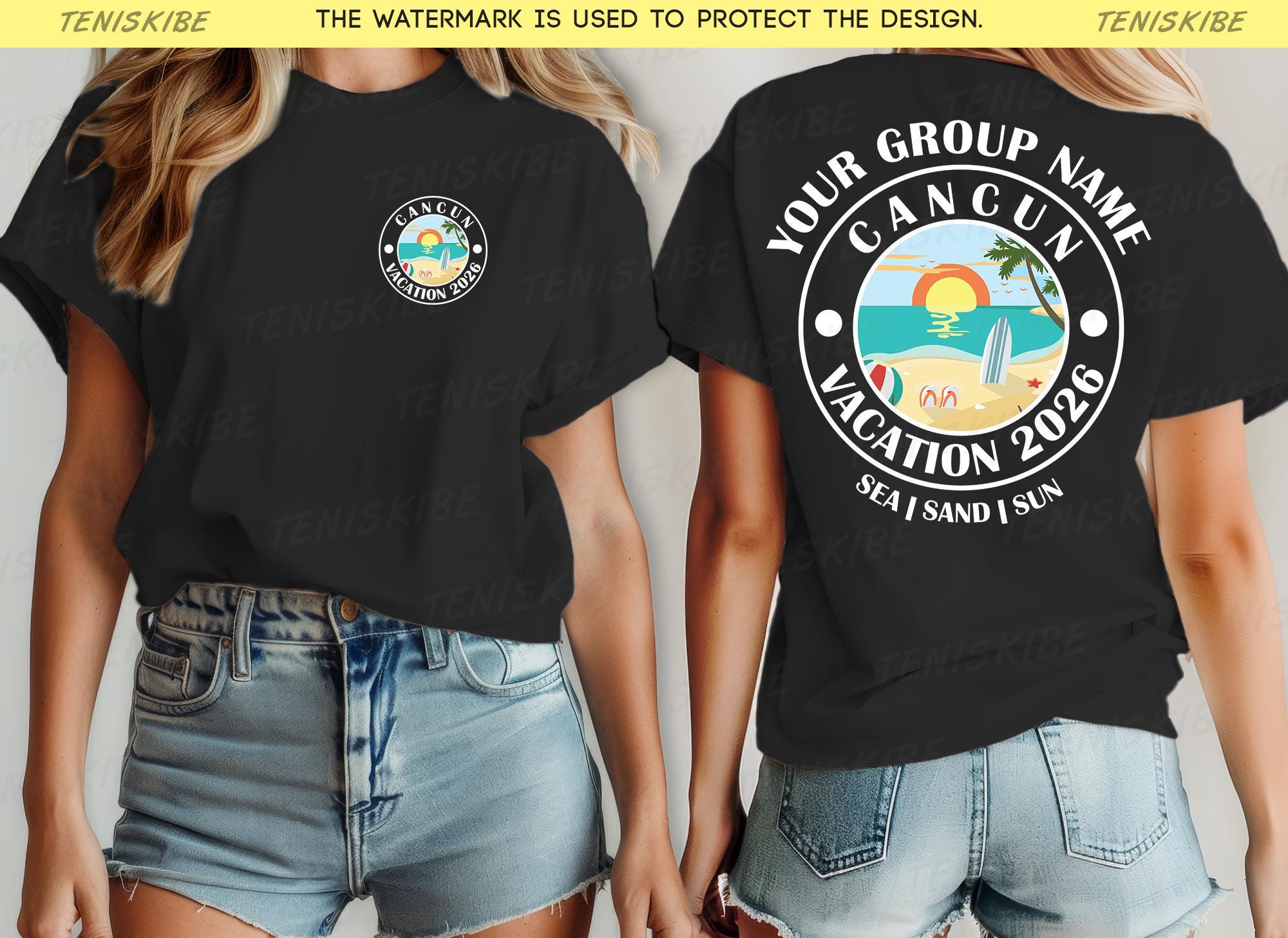 Custom Cancun Vacation 2026 Family Shirts