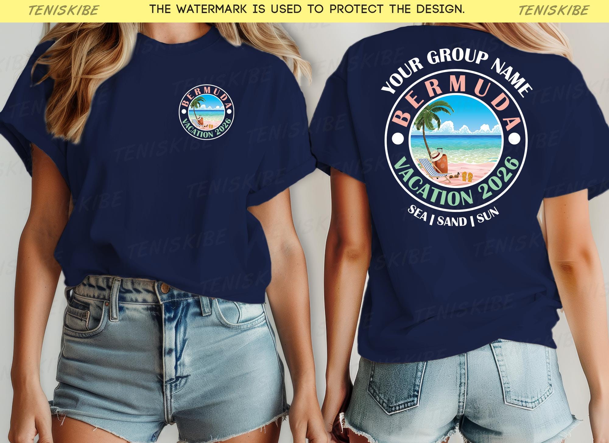 Custom Bermuda 2026 Family Vacation T-shirts
