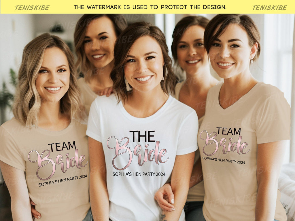 The Bride and Team Bride Hen Party T-shirts