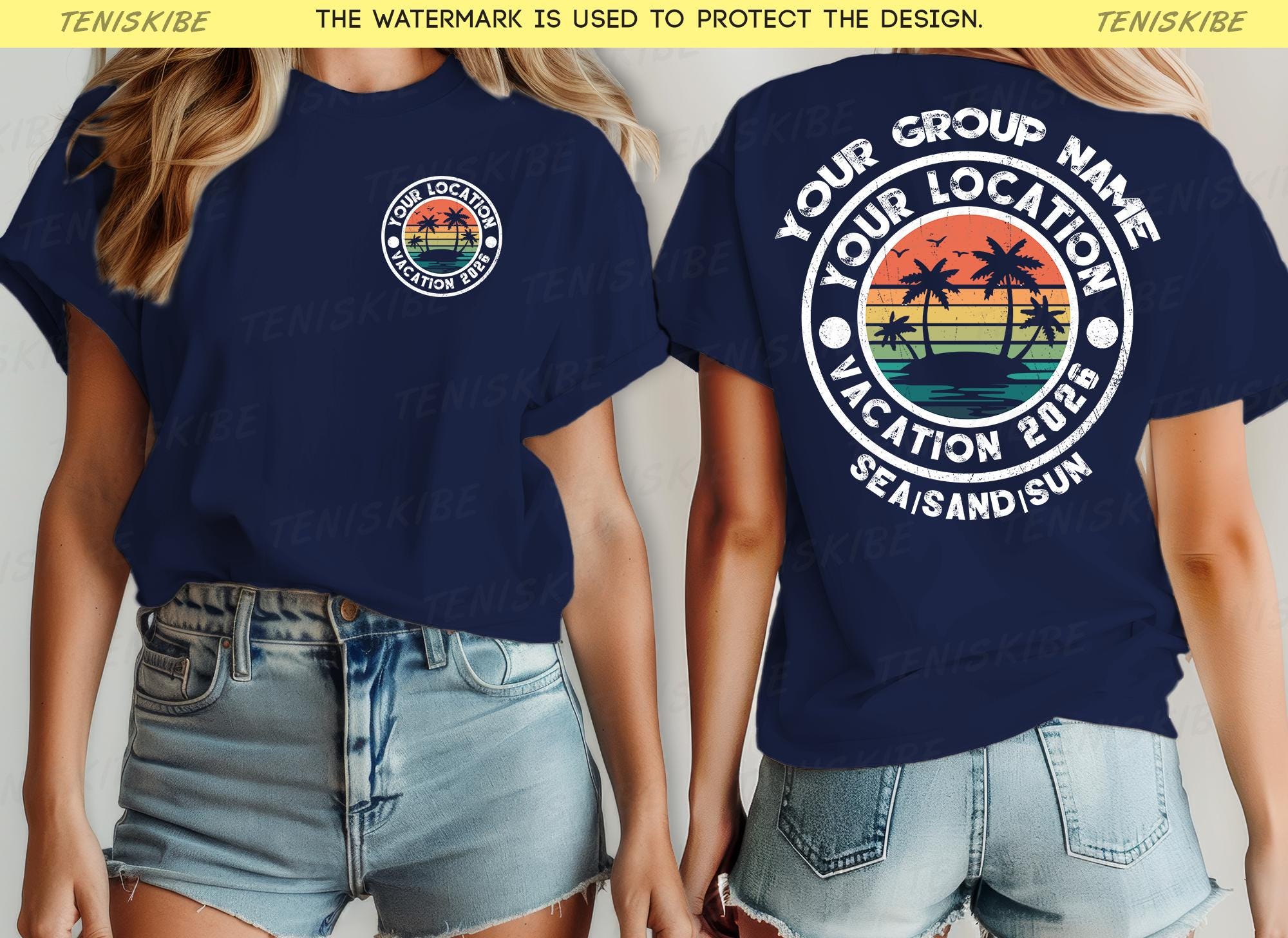 Personalized Family Vacation 2026 T-shrts