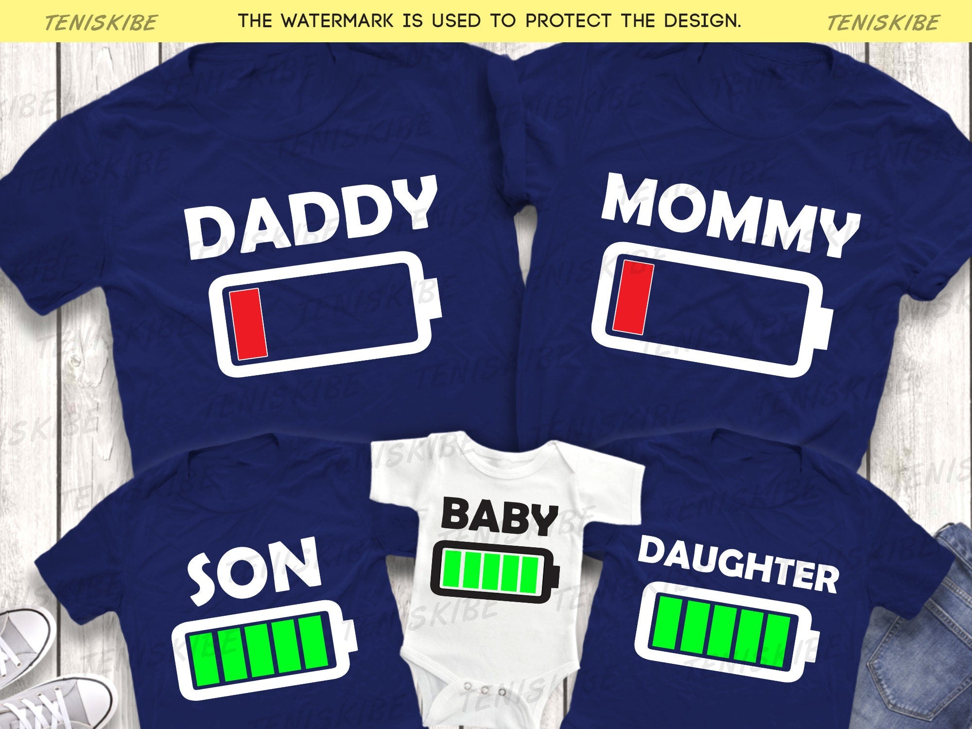 Family Battery Matching Shirts