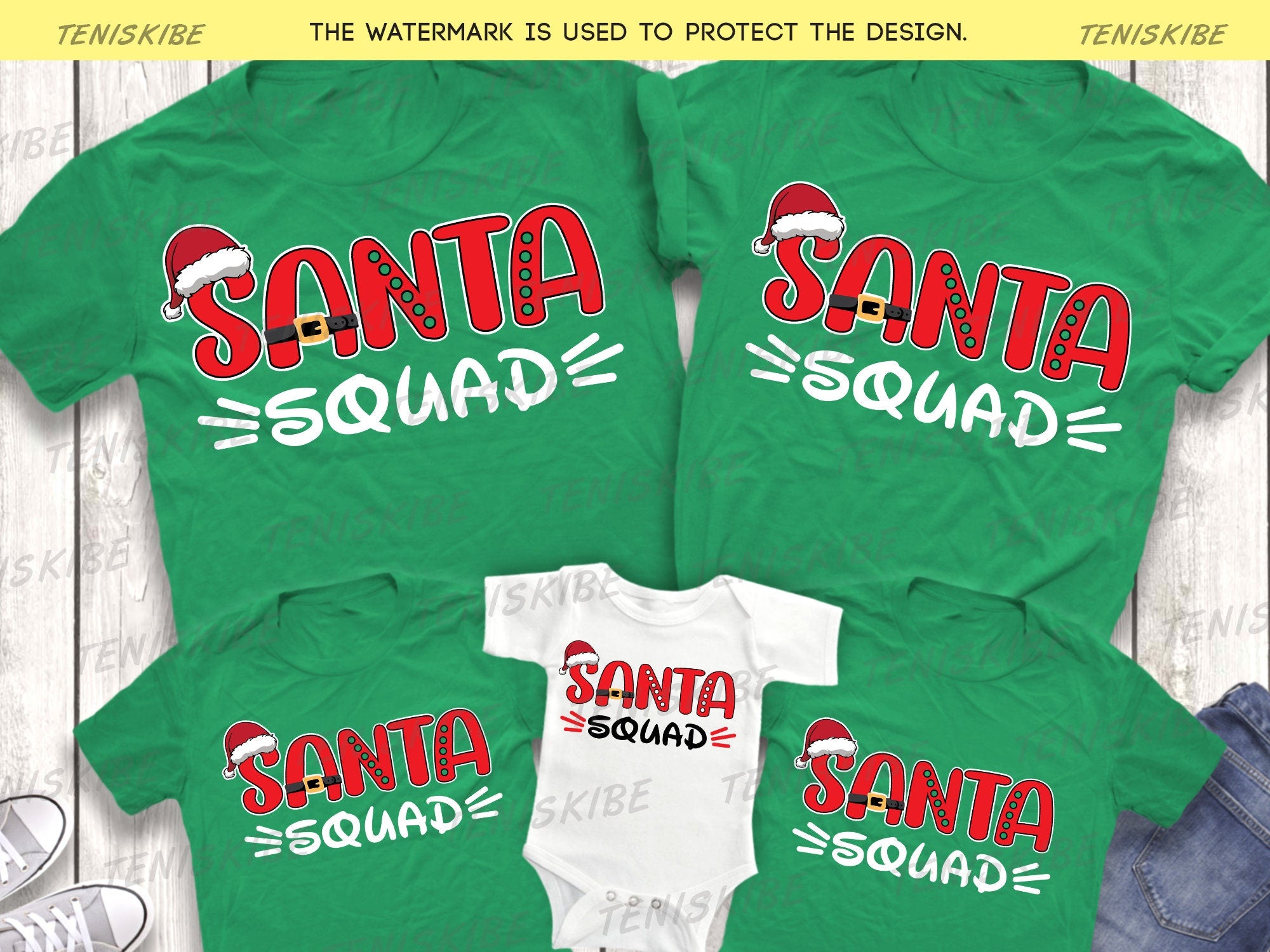 Santa Squad Family Christmas T-shirts