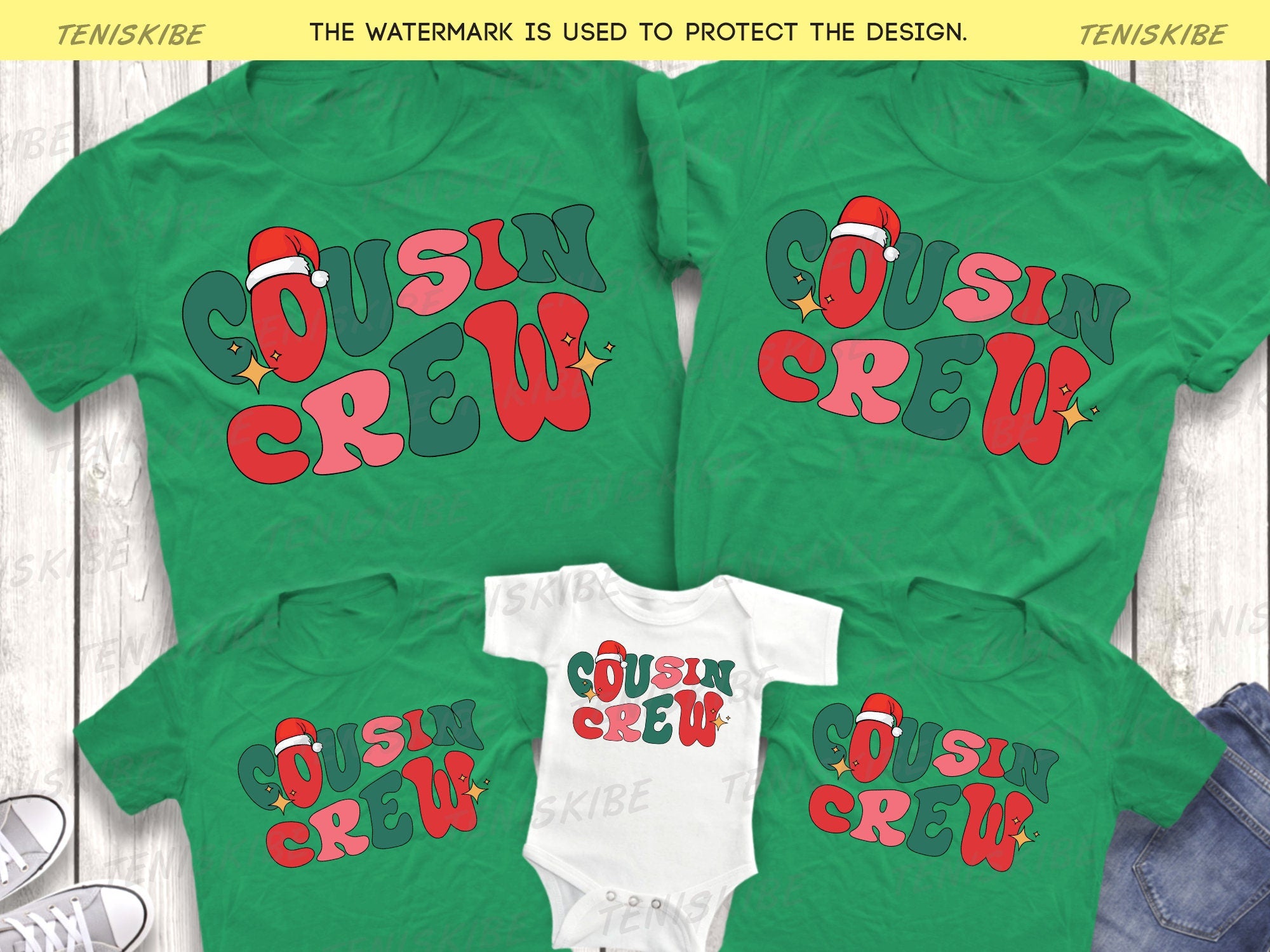 Christmas Cousin Crew Matching T-shirts