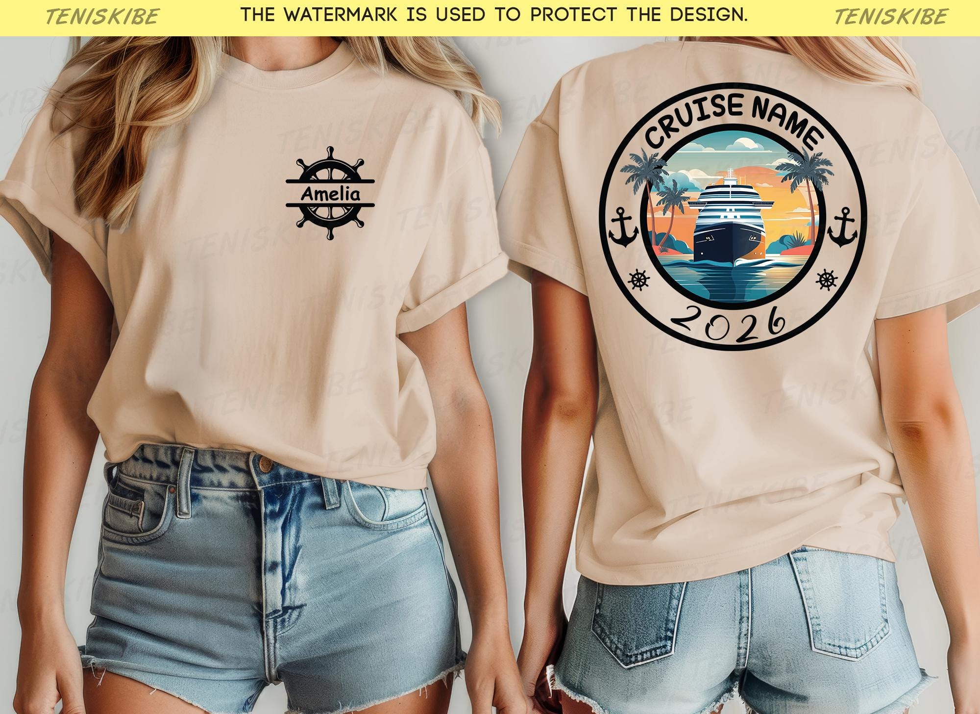 Cruise Crew With Name Family Shirts